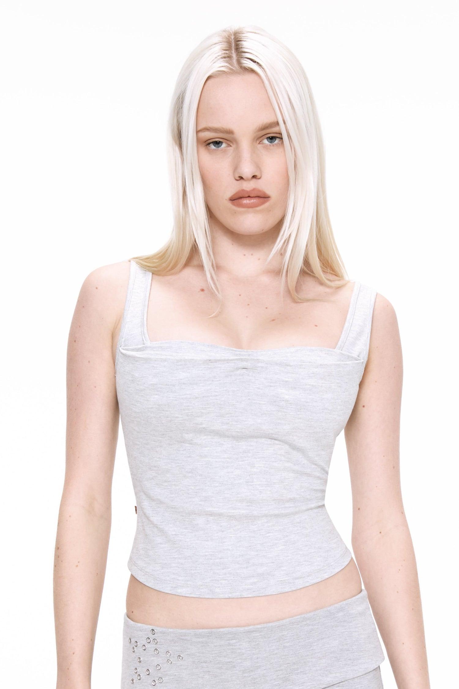 LUNA TOP - HEATHER GREY Product Image