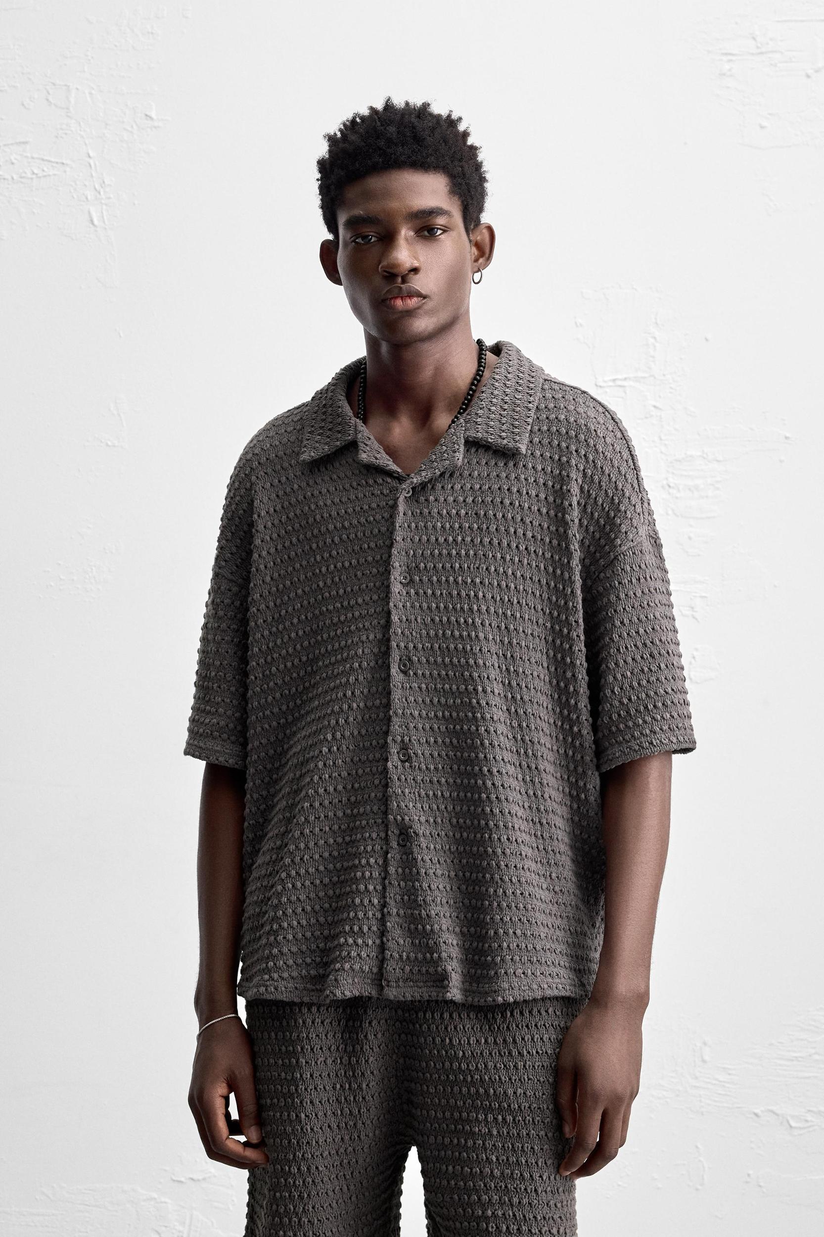 IRREGULAR TEXTURED SHIRT Product Image