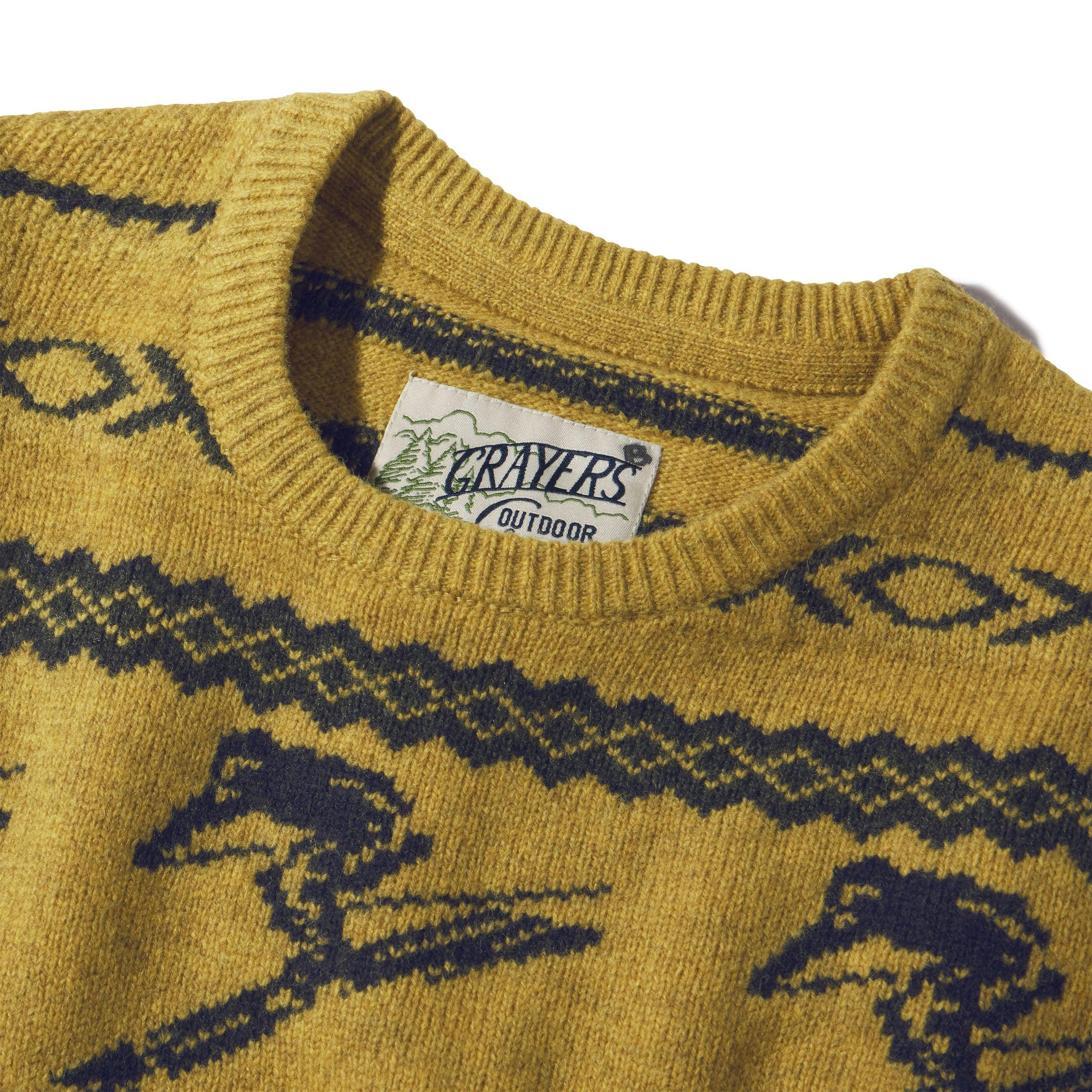 Retro Ski Sweater - Mustard Product Image