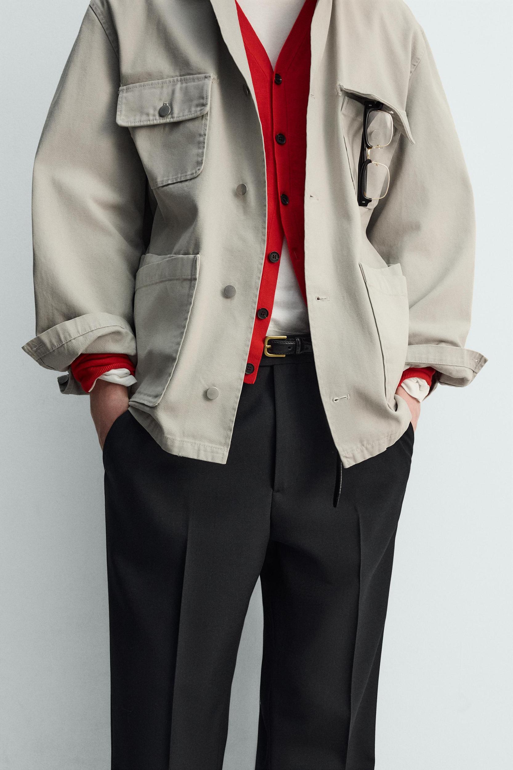 STRAIGHT FIT WOOL BLEND PANTS Product Image