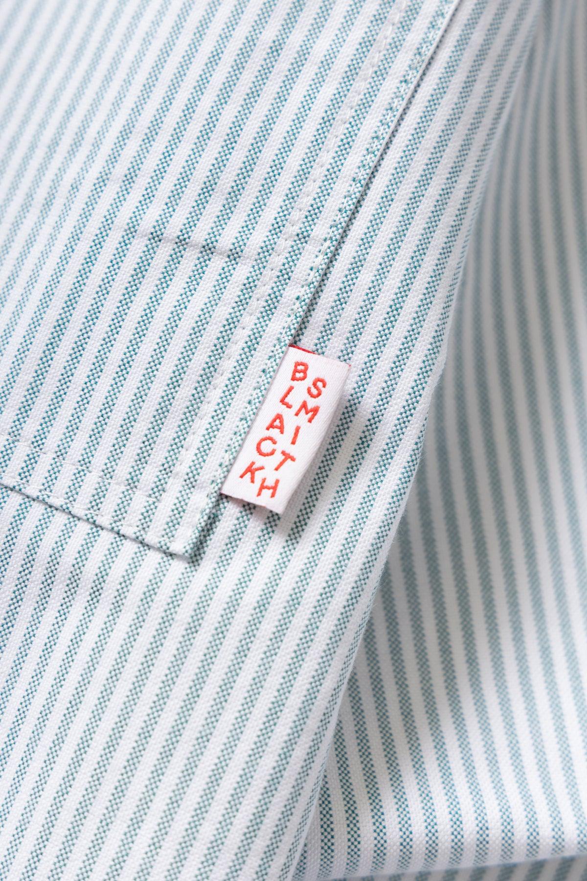 Blacksmith - 'Boxford' Utility Shirt - Green Stripe Product Image