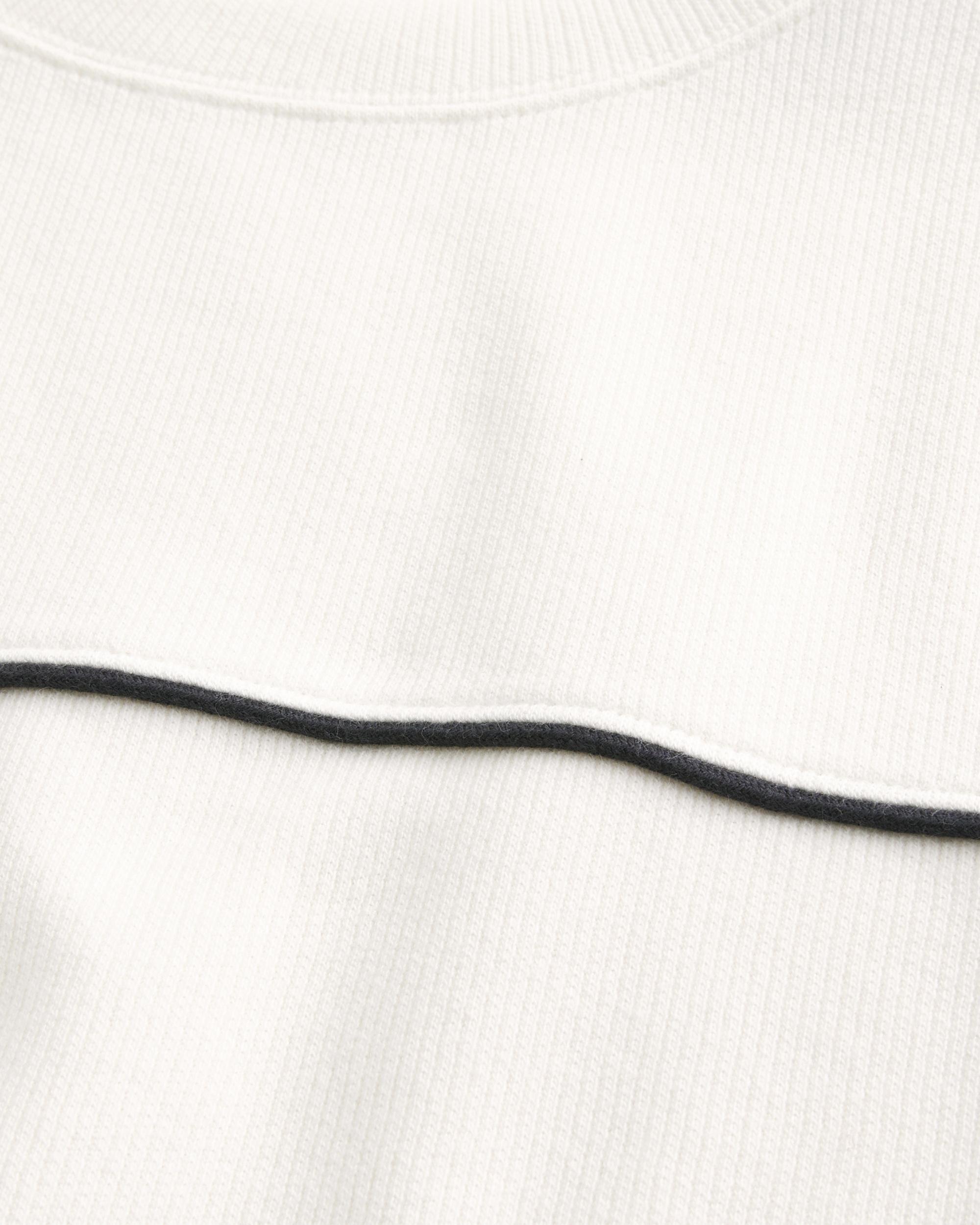 Boxy Long-Sleeve Striped Crew T-Shirt Product Image