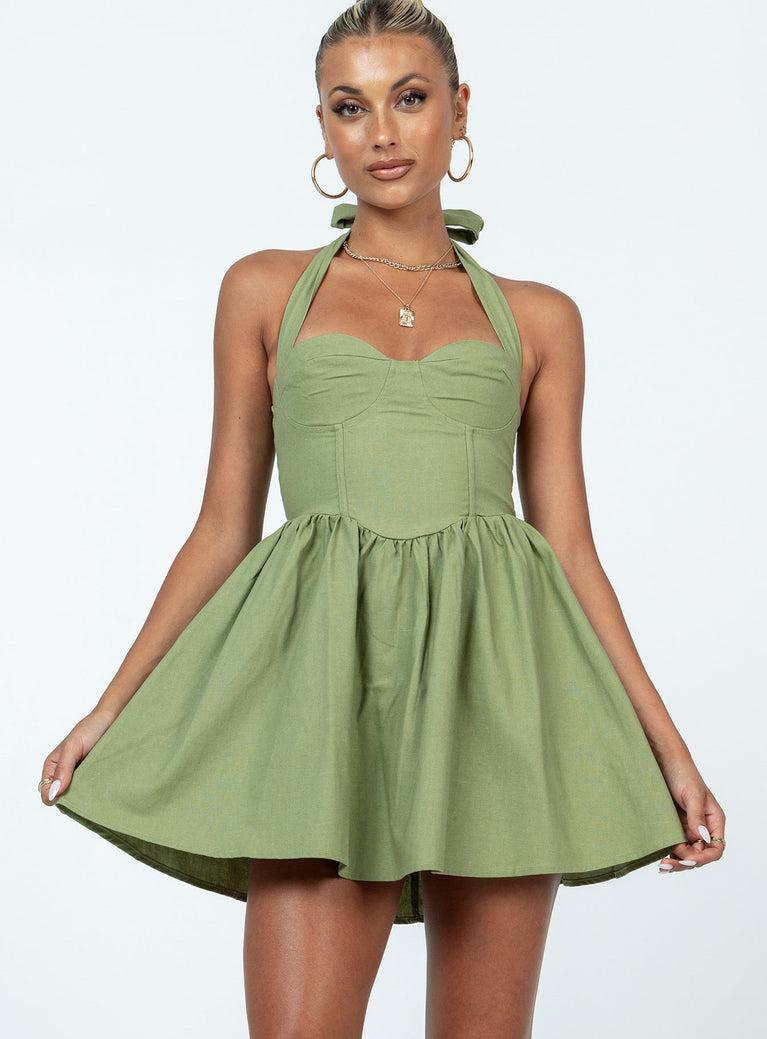Lyle Mini Dress Sage Product Image
