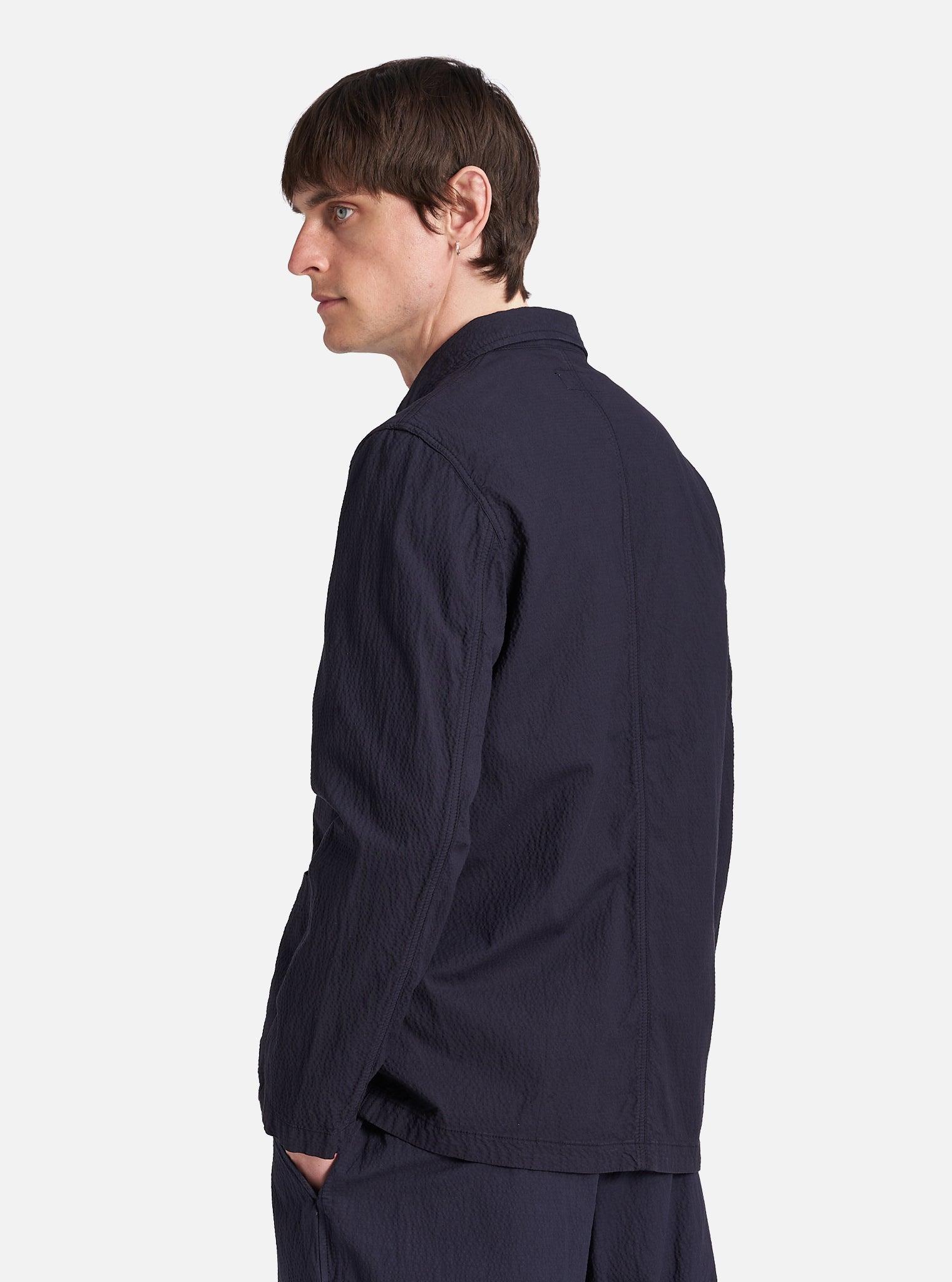 Navy Seersucker II Bakers Jacket Product Image
