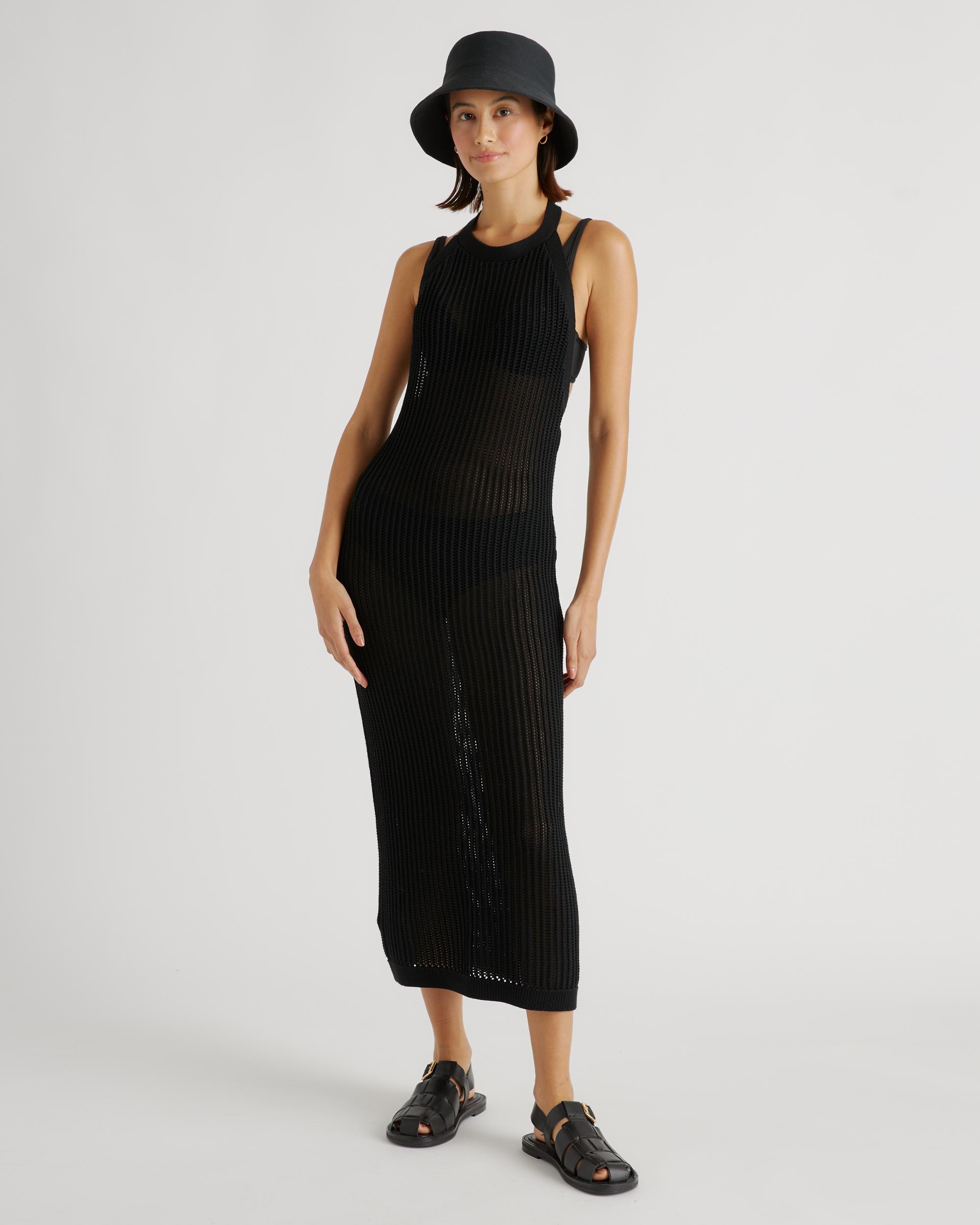 Quince | Women's Open-Knit Cover-Up Maxi Dress Organic Cotton Product Image