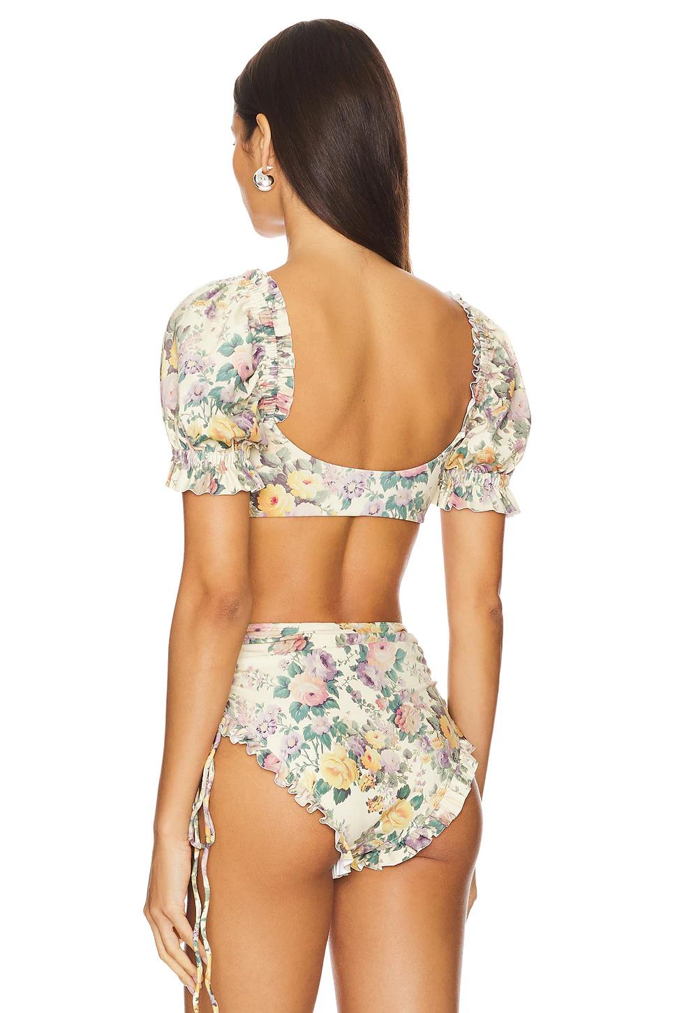 The Blonde Floral Babydoll Bikini Top Product Image