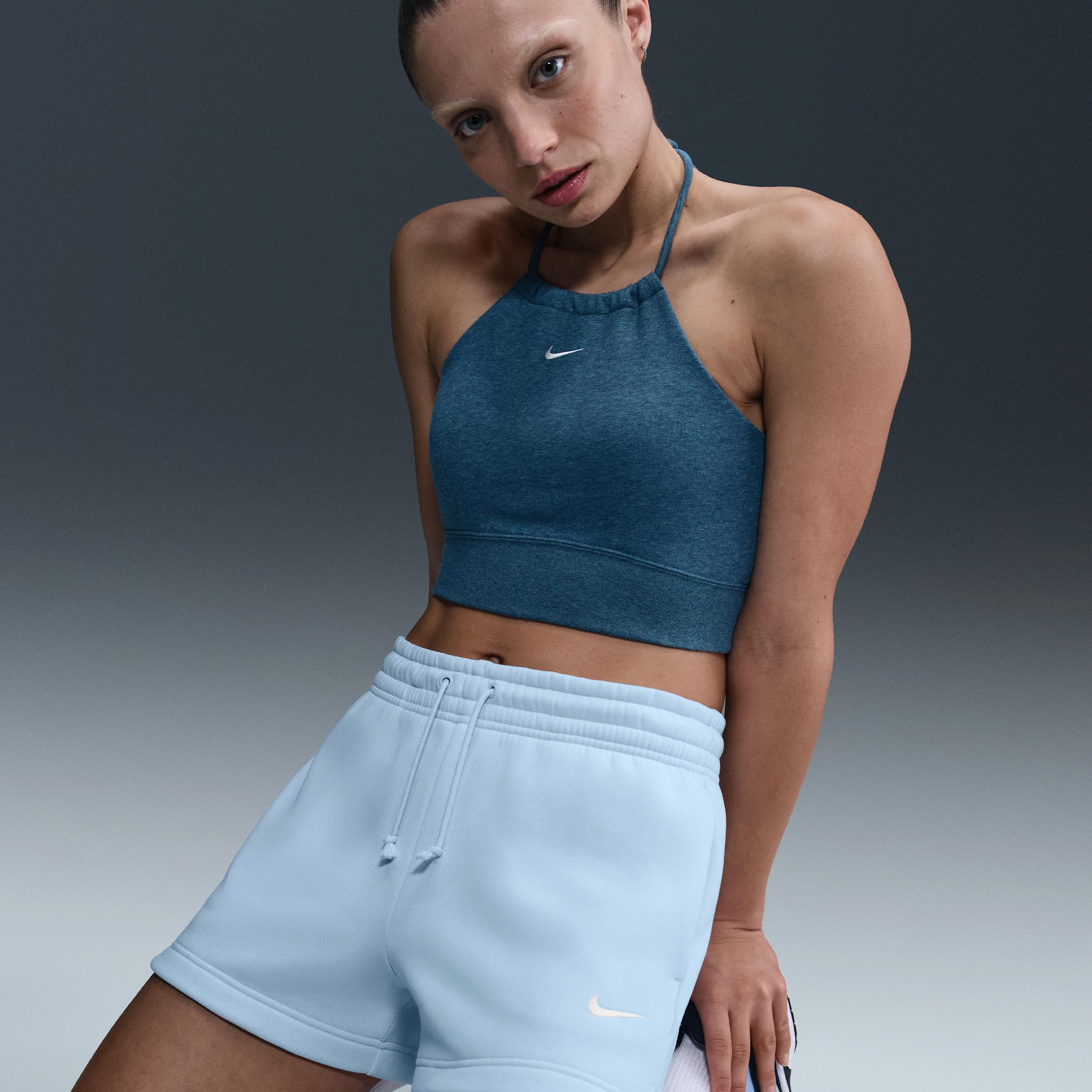 Womens Nike Sportswear Phoenix Fleece Mid-Rise 4 Shorts | IH2108-423 Product Image