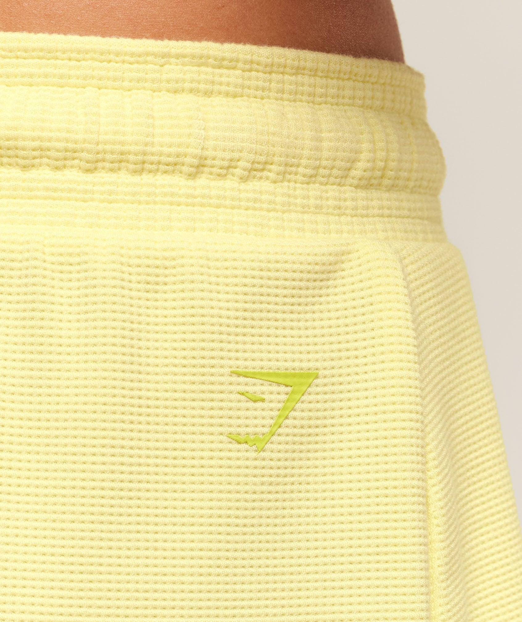 Gymshark Waffle Shorts - Refresh Yellow Female Product Image