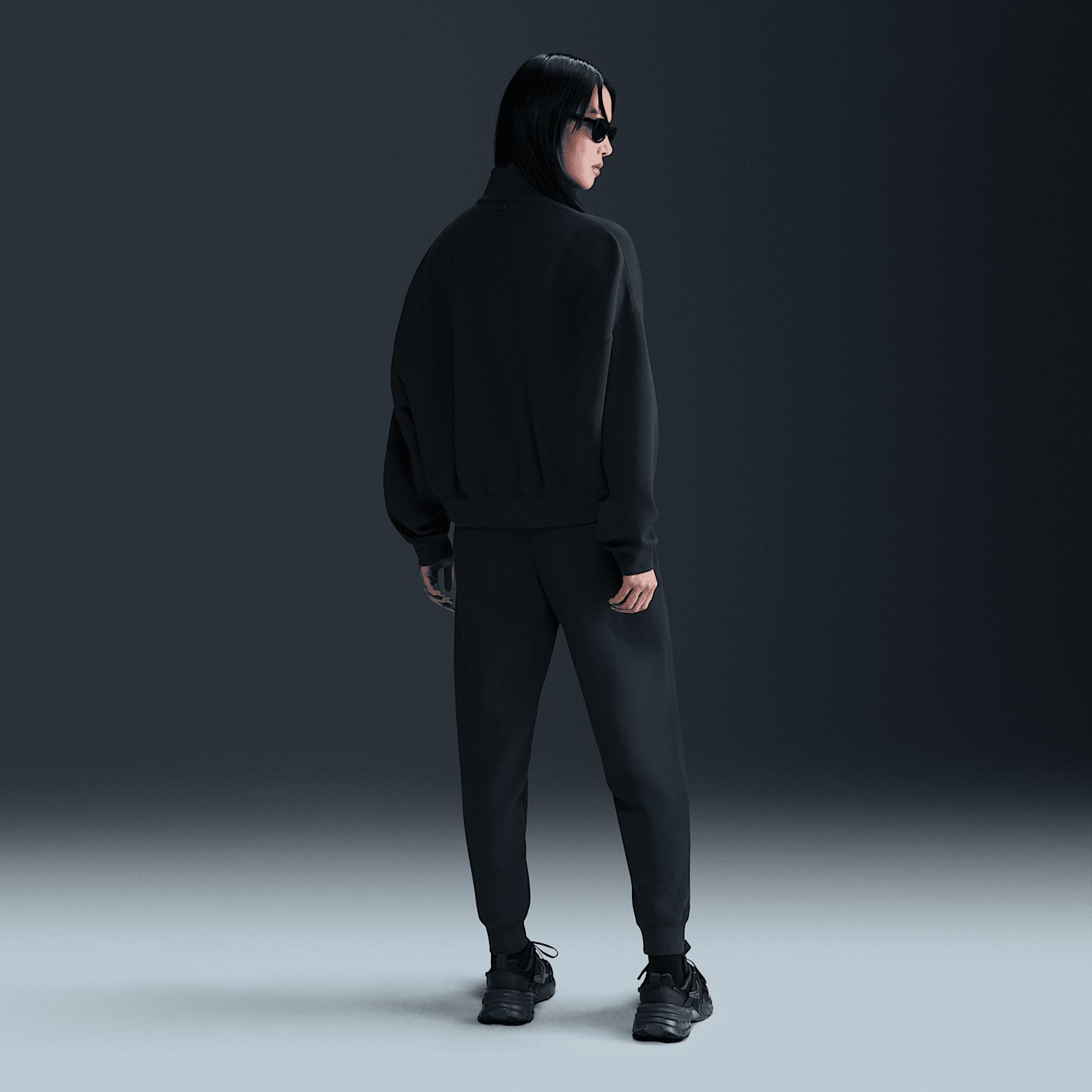 Nike Womens 24.7 ImpossiblySoft Dri-FIT Oversized 1/2-Zip Top | HQ8188-010 Product Image