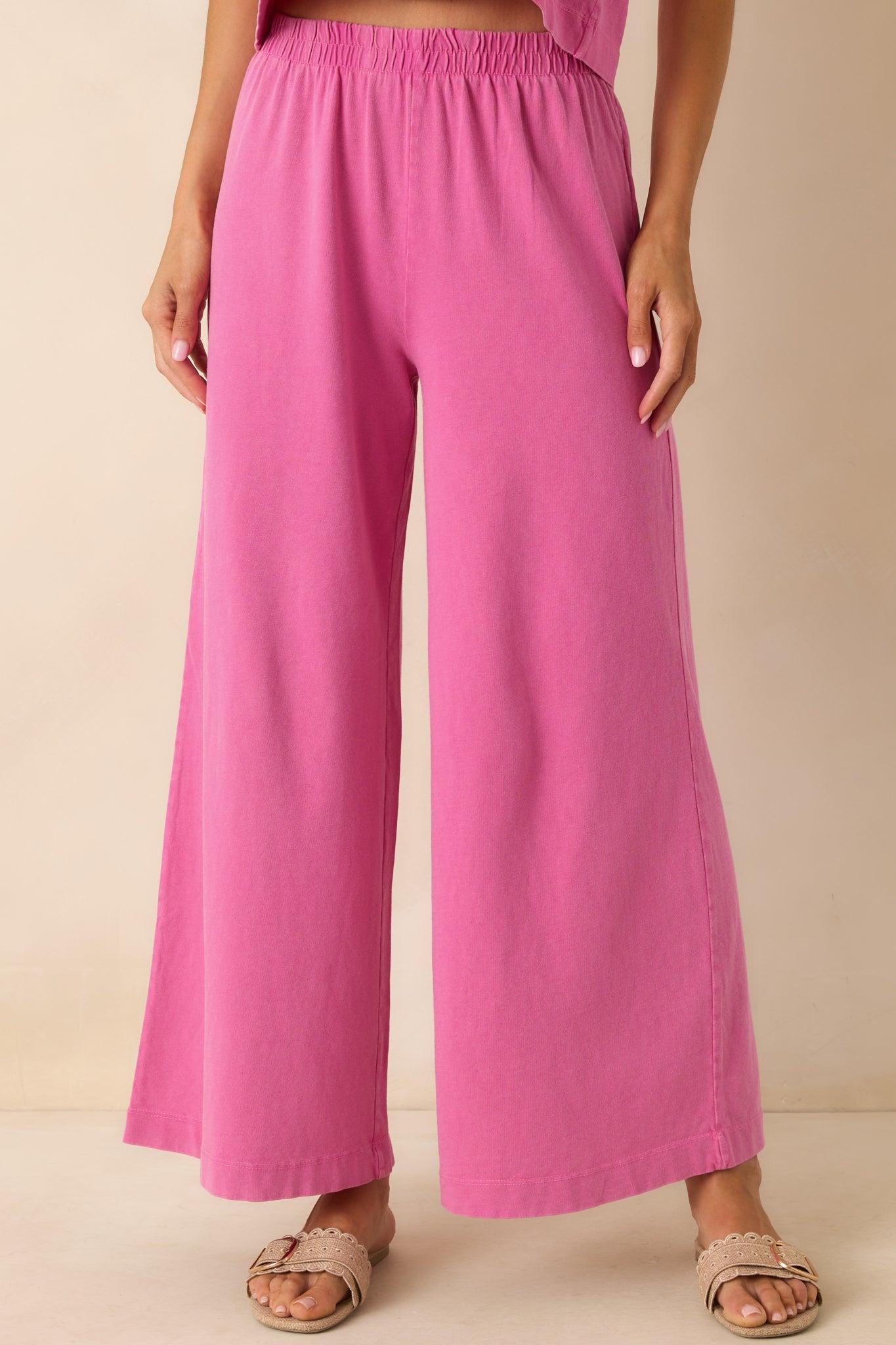 Z Supply Pink Cotton Scout Jersey Pants Product Image