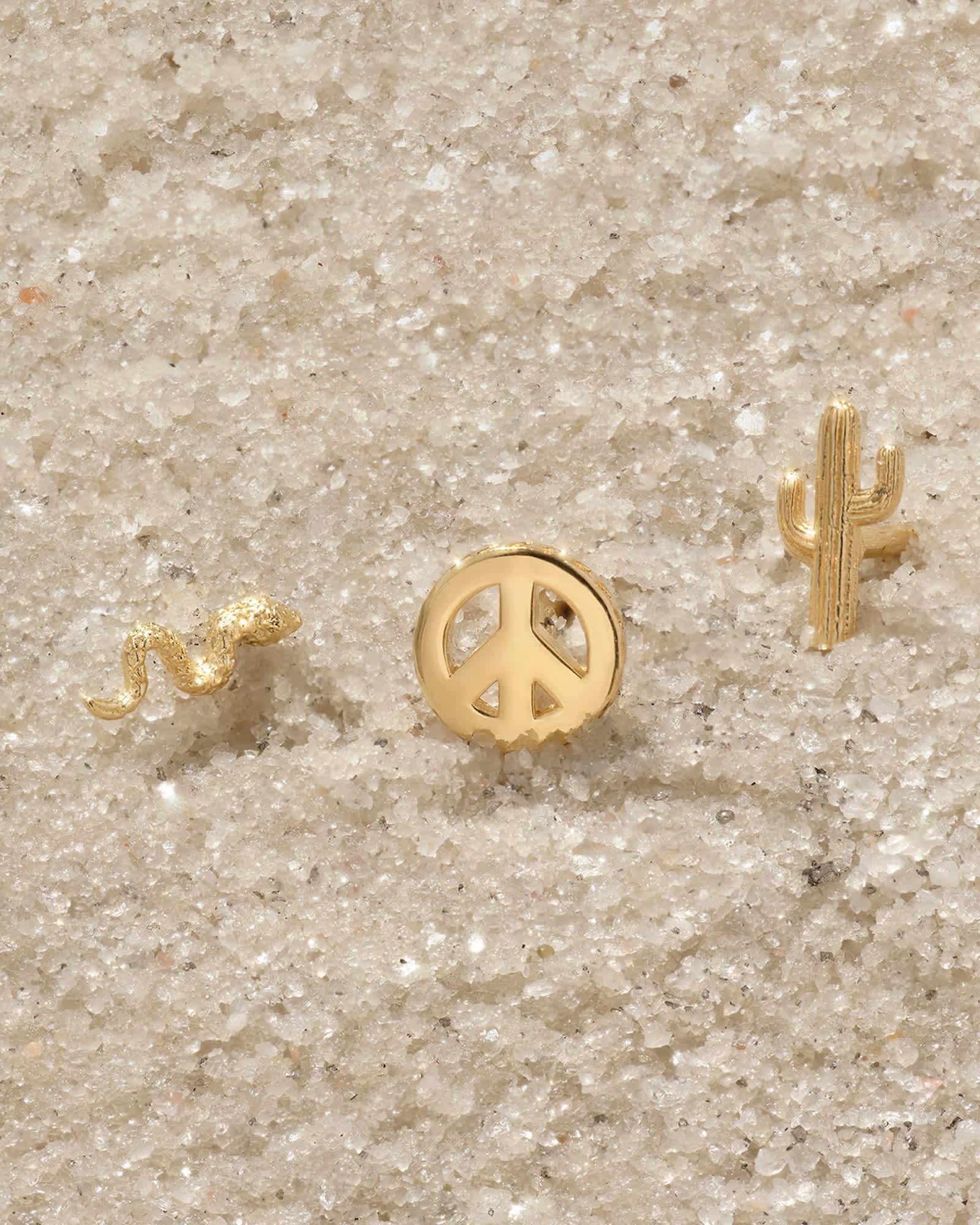 Mini Snake Single Stud Earring in 18k Gold Vermeil Product Image