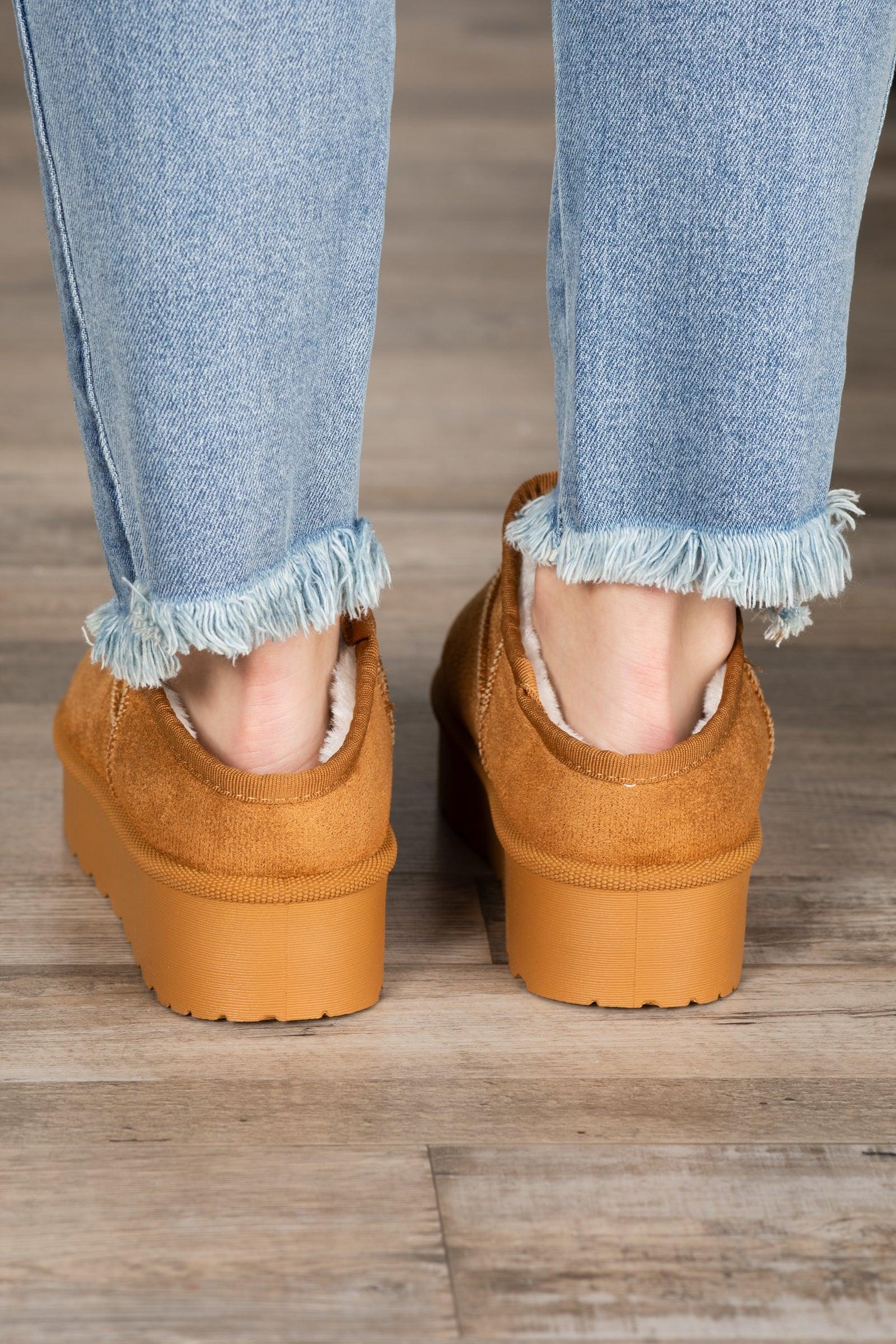 Mini Ankle Platform Fur Slip Ons Product Image