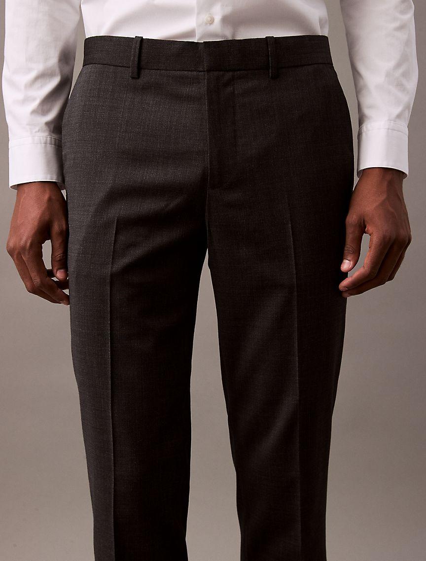 Wool Blend Tailored Slim Pants Product Image