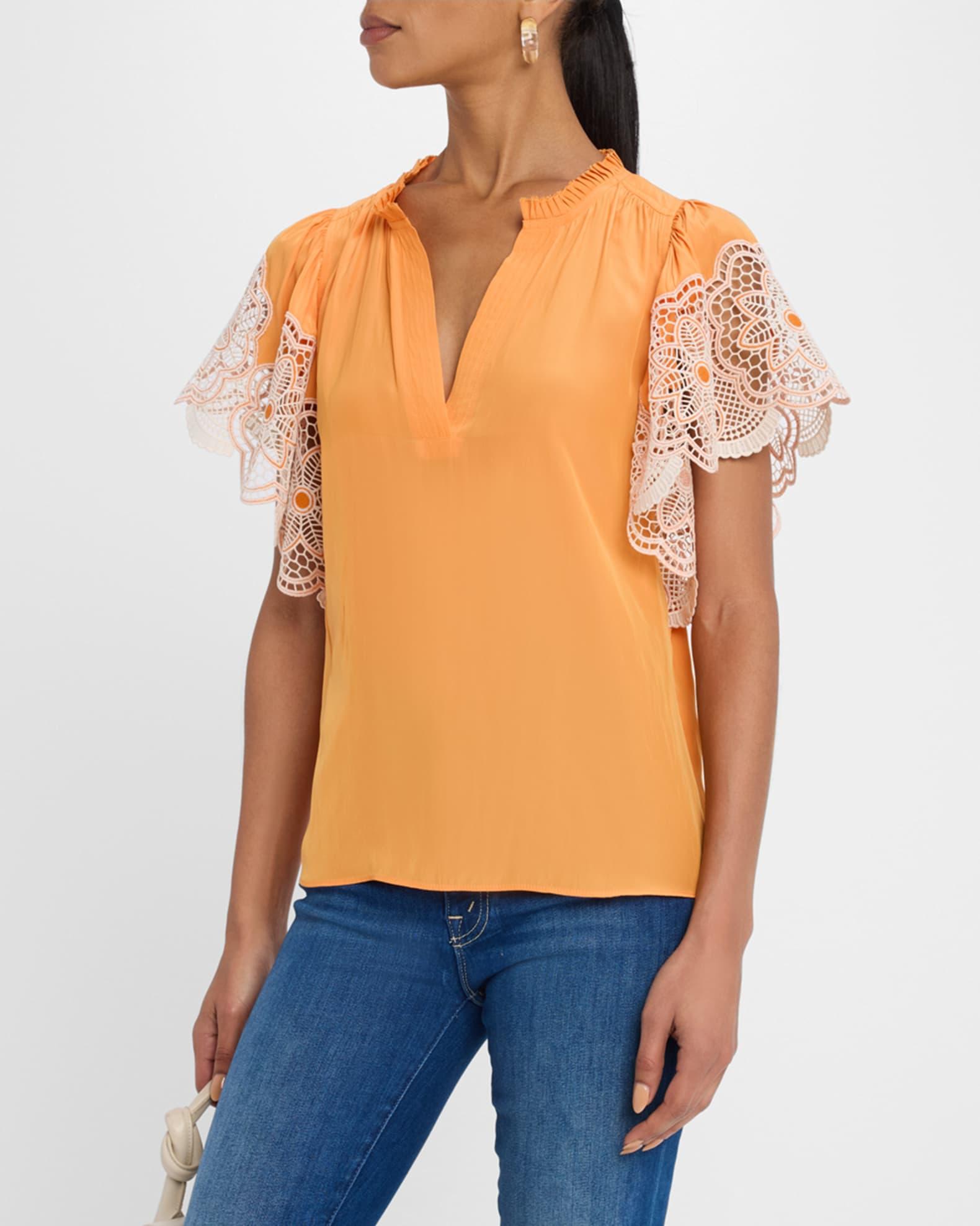 Esti Embroidered-Sleeve Top Product Image