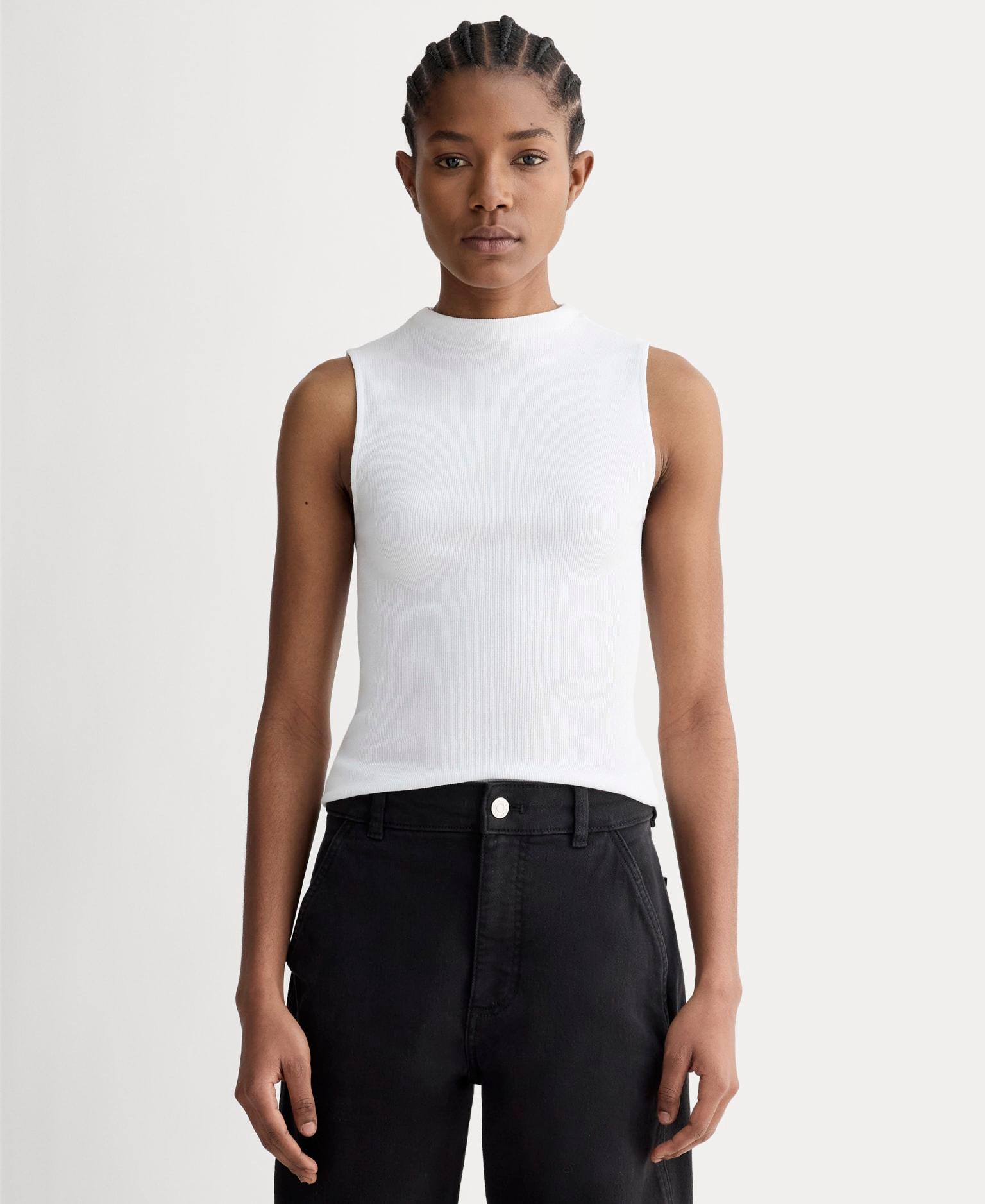 Womens Luxe Rib Funnel-Neck Tank by Everlane Product Image