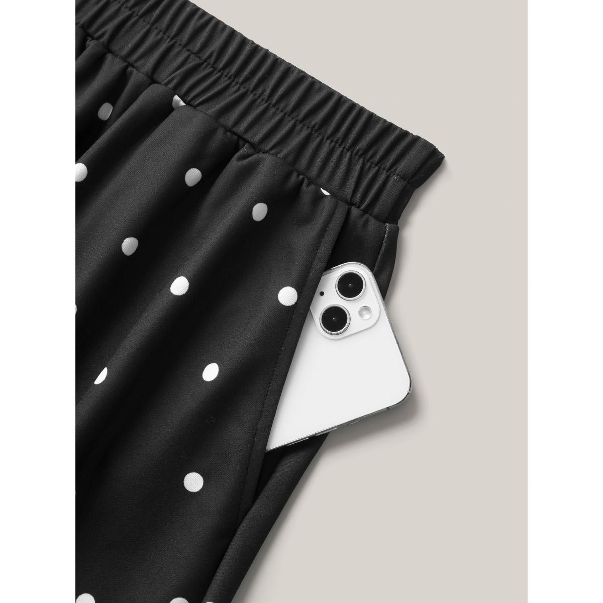 Plus Size Floral Print Pleated Midi Skirt Women BlackFlower Elegant Bodycon Low stretch Slanted pocket Everyday-Elegant Skirts BloomChic 14-16/1X Product Image