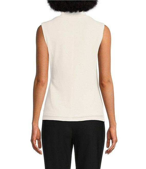 Donna Karan Stretch Surplice V-Neckline Sleeveless Top Product Image