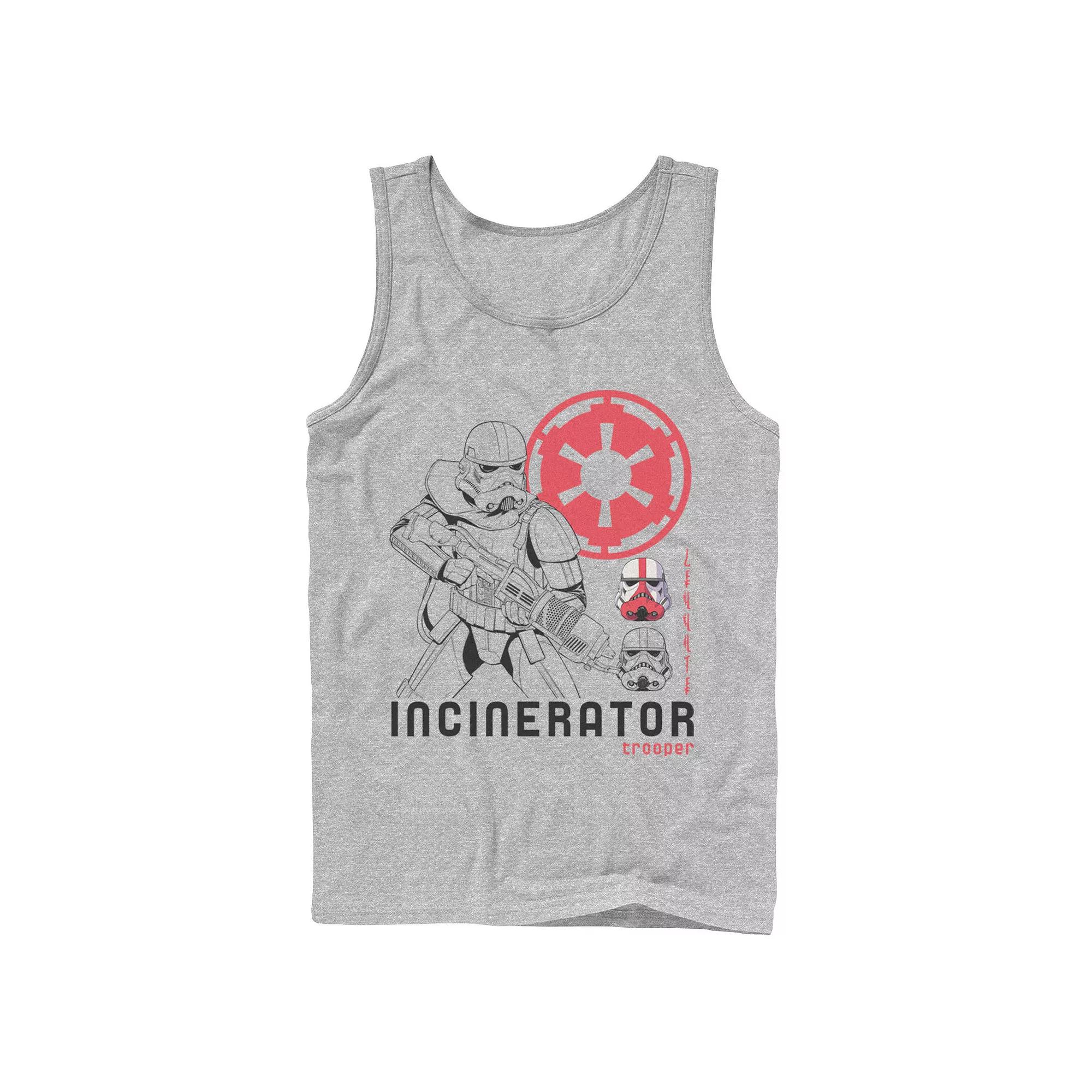 Men's Star Wars The Mandalorian Incinerator Trooper Line Art Tank Top,  Product Image