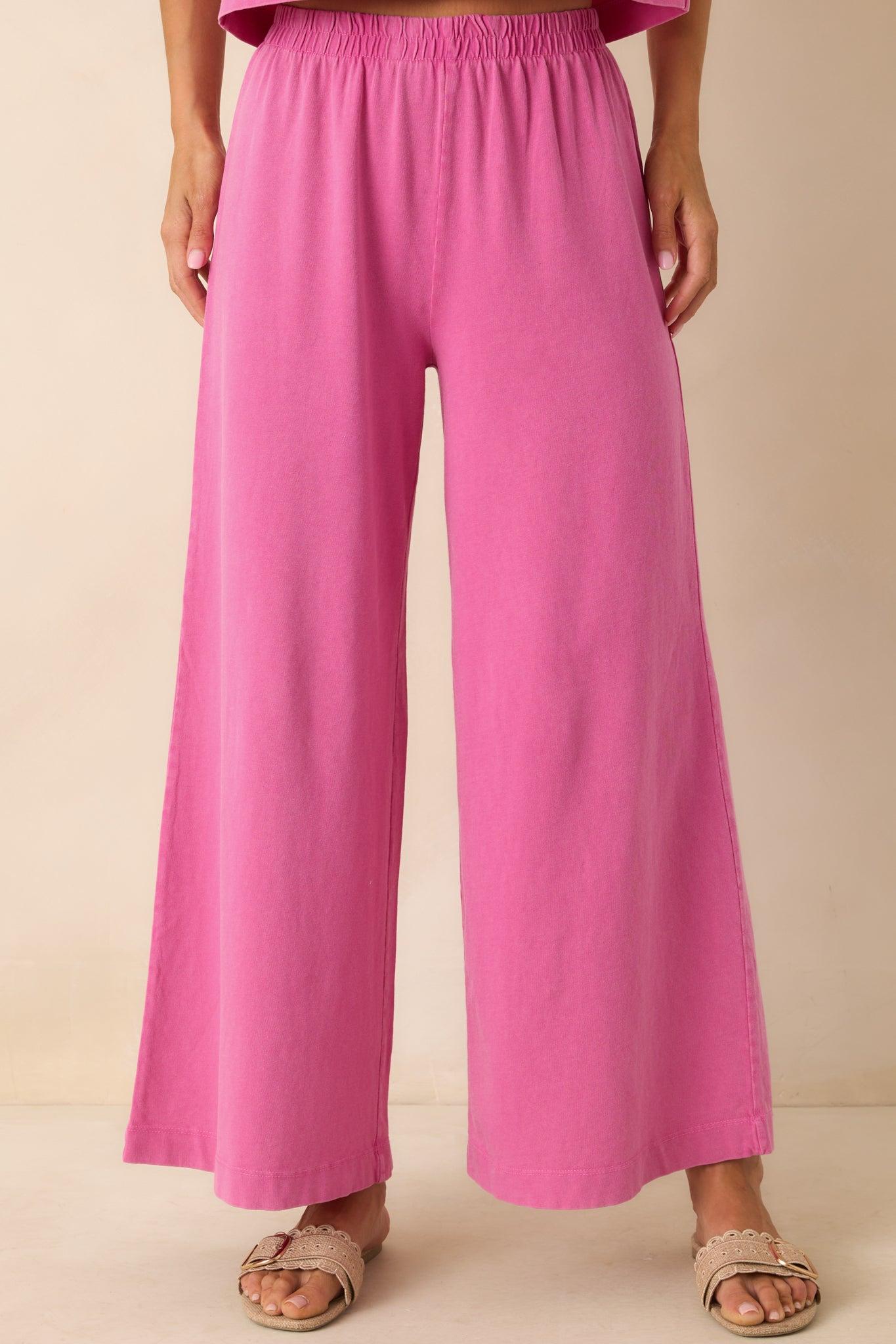 Z Supply Pink Cotton Scout Jersey Pants Product Image