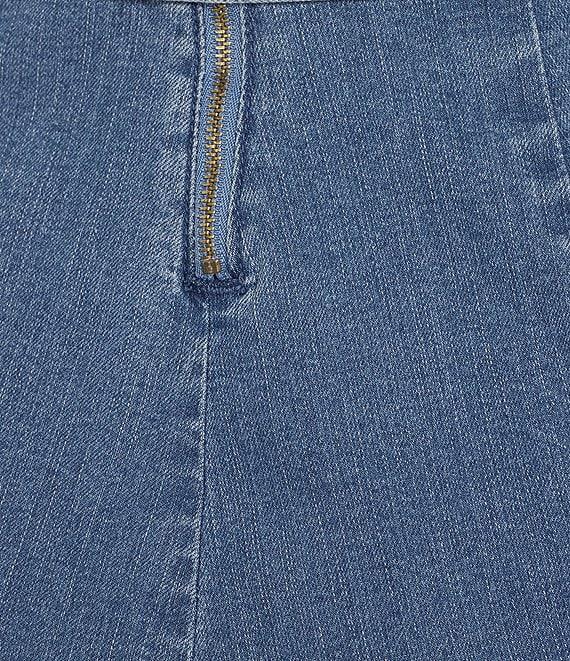 Copper Key Tie Front Wide Leg Denim Jumpsuit Product Image