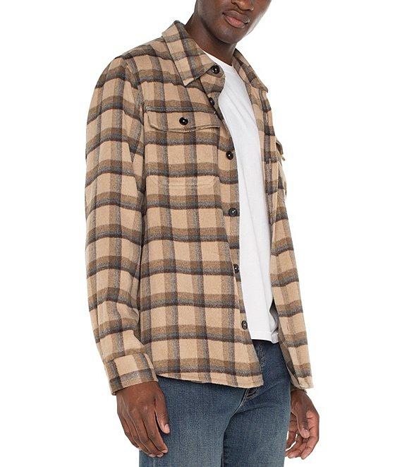 Liverpool Los Angeles Plaid Button Front Shacket Product Image