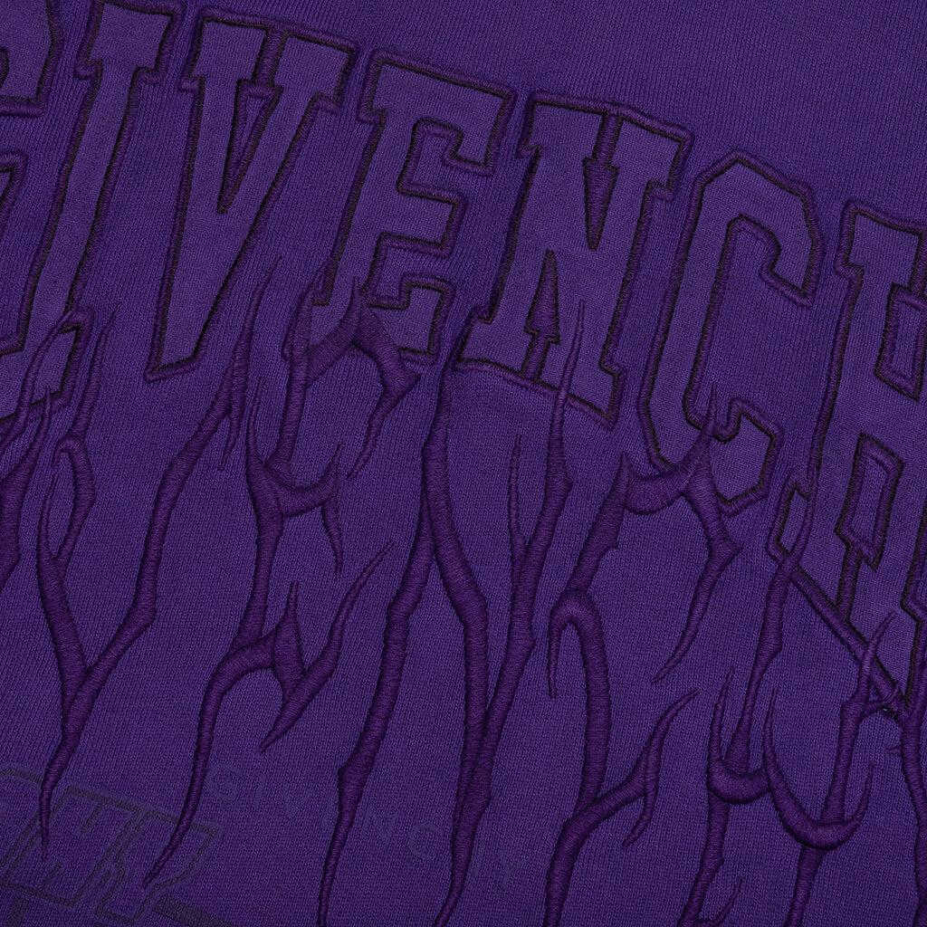 Slim Fit Print Hoodie - Purple Male Product Image