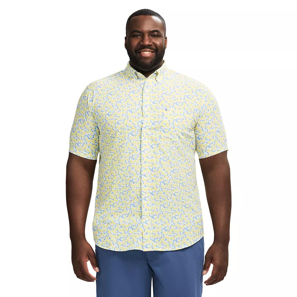 Big & Tall IZOD Breeze Short Sleeve Button-Down Shirt, Men's, Size: 4XB, Yellow Meringue Product Image