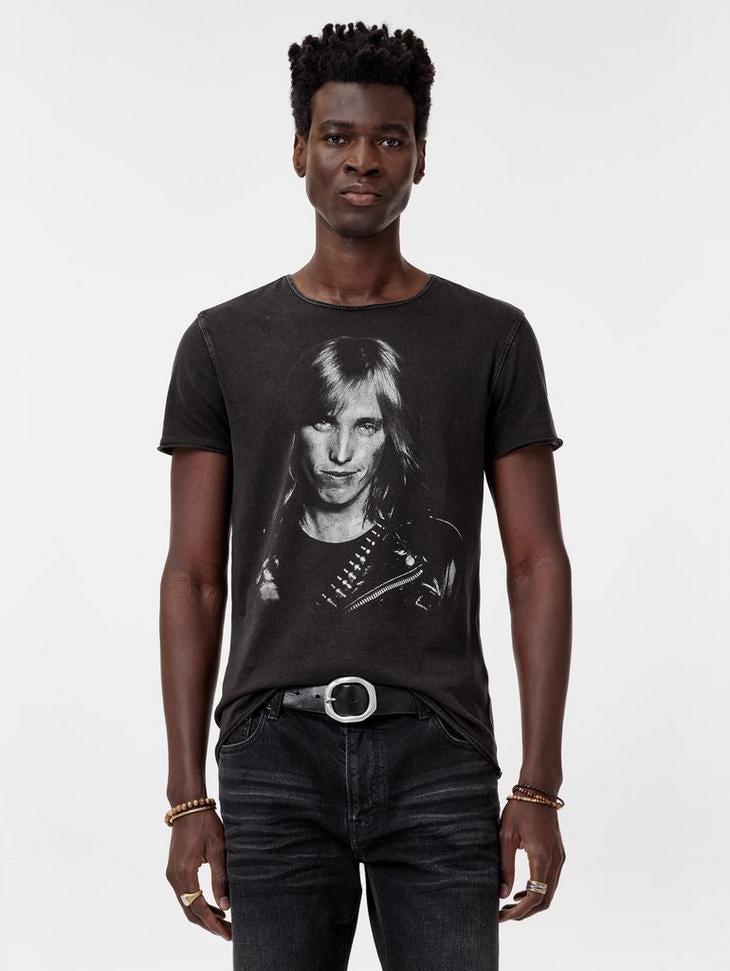 John Varvatos Tom Petty Black White Tee Product Image