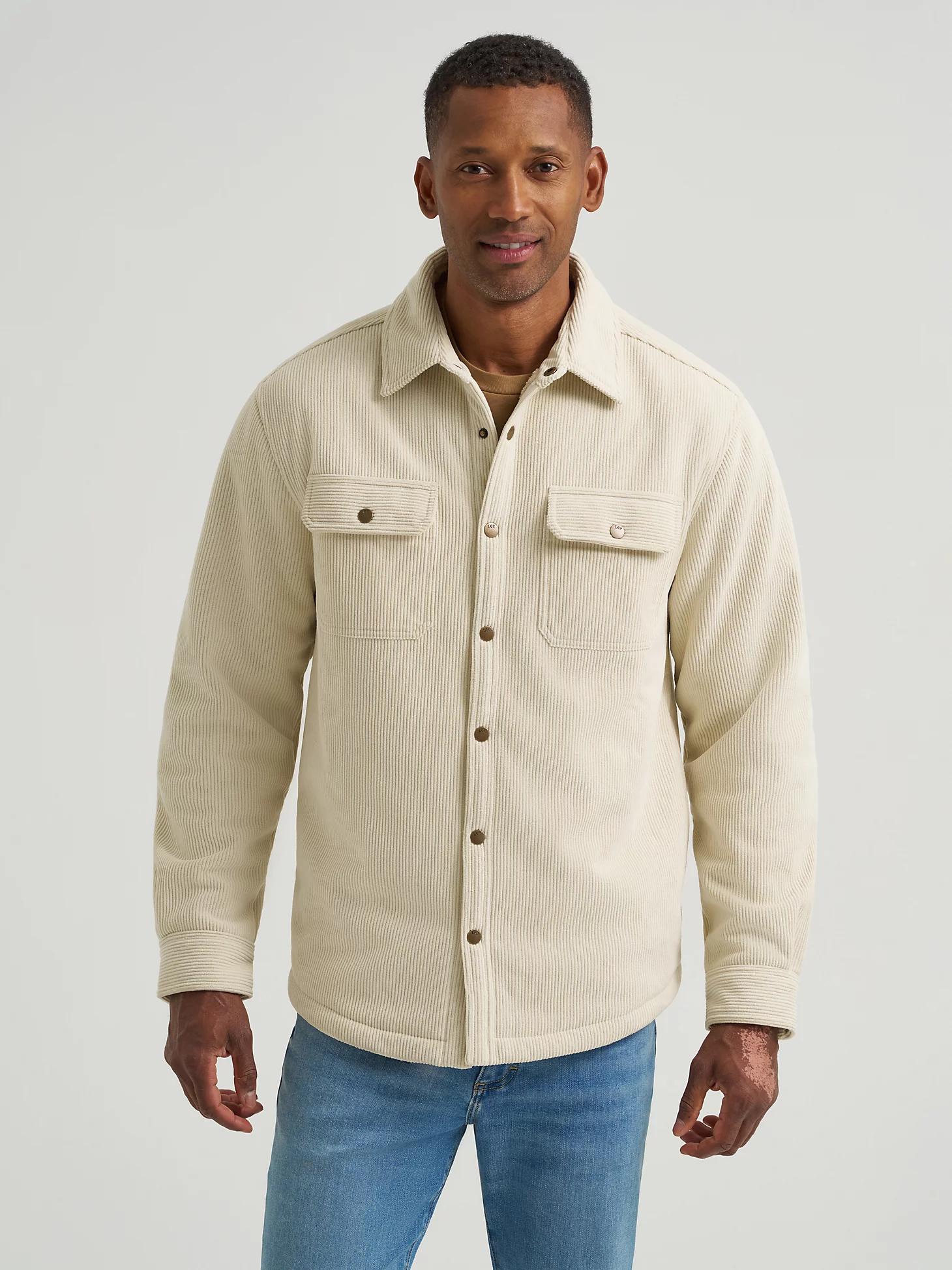 Men's Solid Corduroy Sherpa Lined Shirt Jacket | Men's Tops & Tees | Lee® Product Image