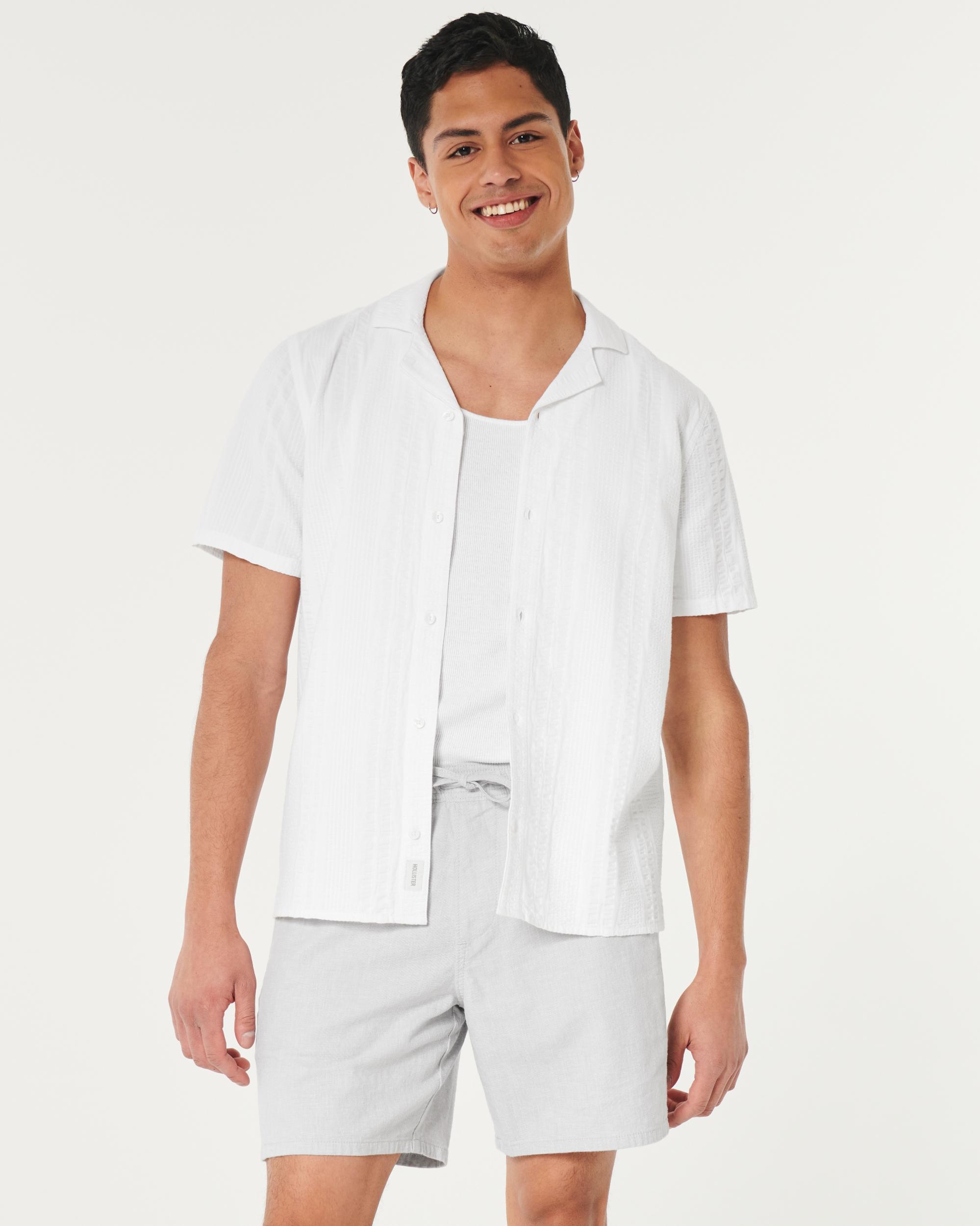 Linen-Blend Pull-On Shorts 7" Product Image