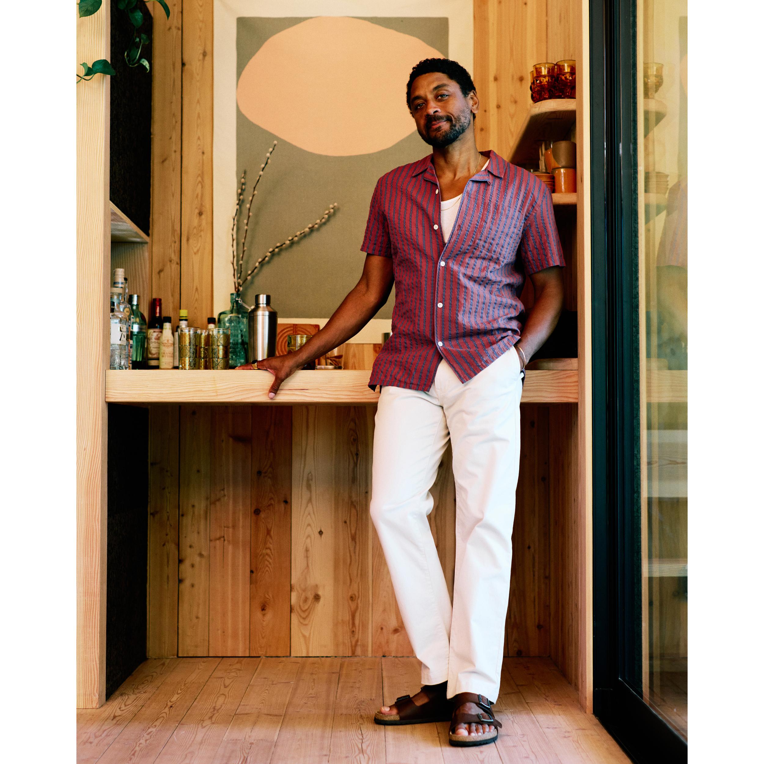 Seersucker Camp Collar Shirt Product Image