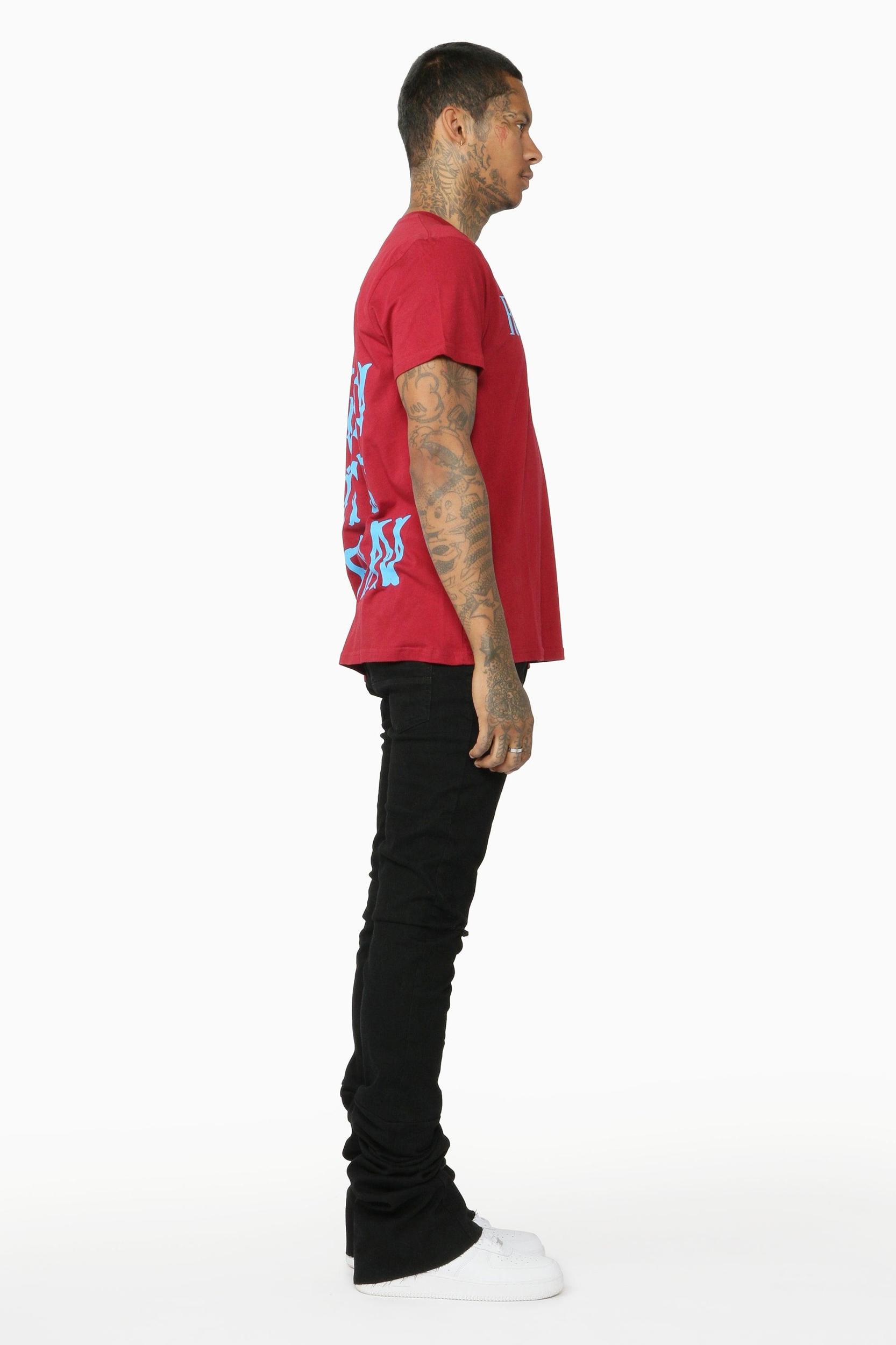 Josiah Black Super Stacked Flare Jean Male Product Image
