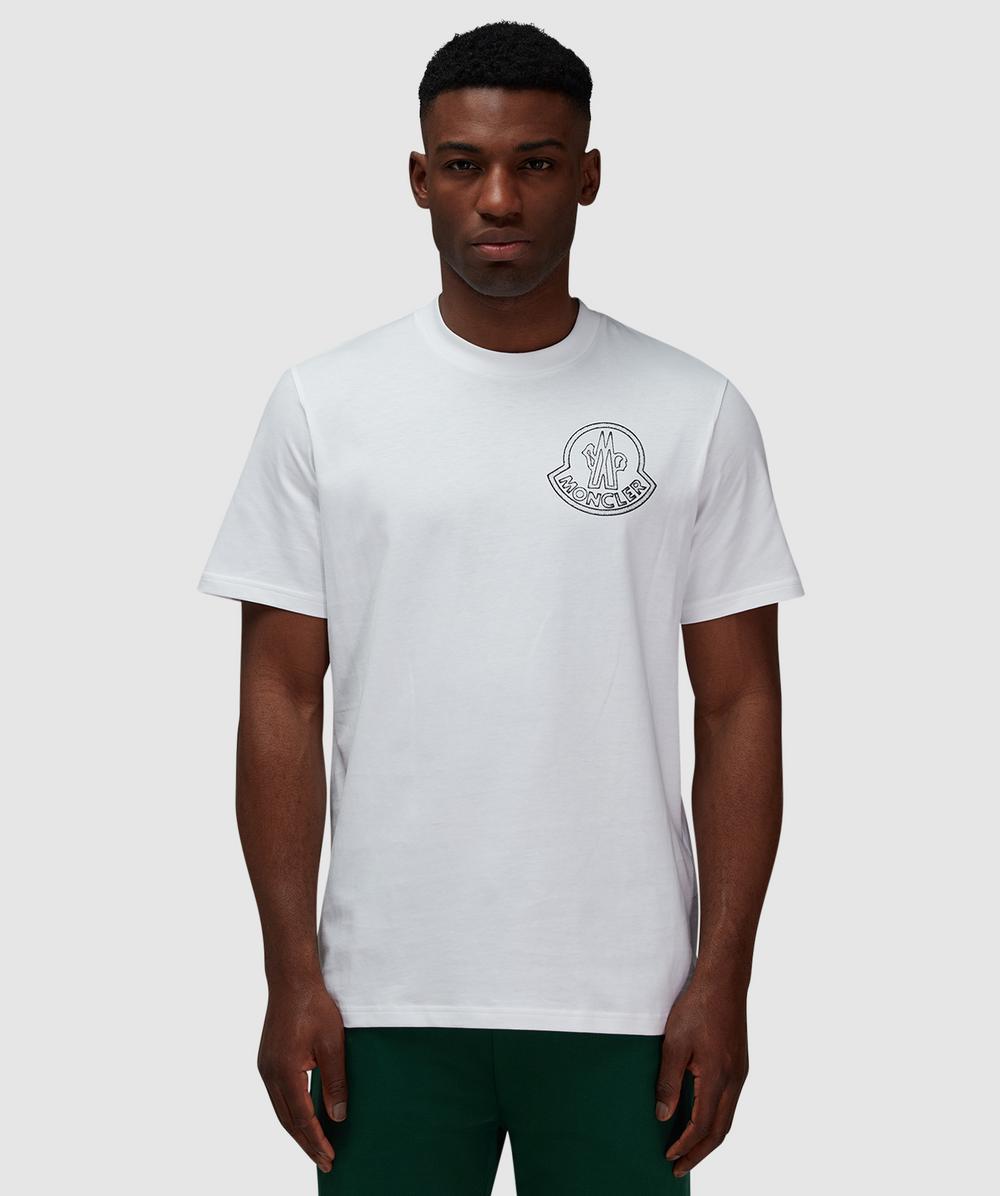 MONCLER Mens White Brand-patch Short-sleeve Pack Of Three Cotton-jersey T-shirt Product Image