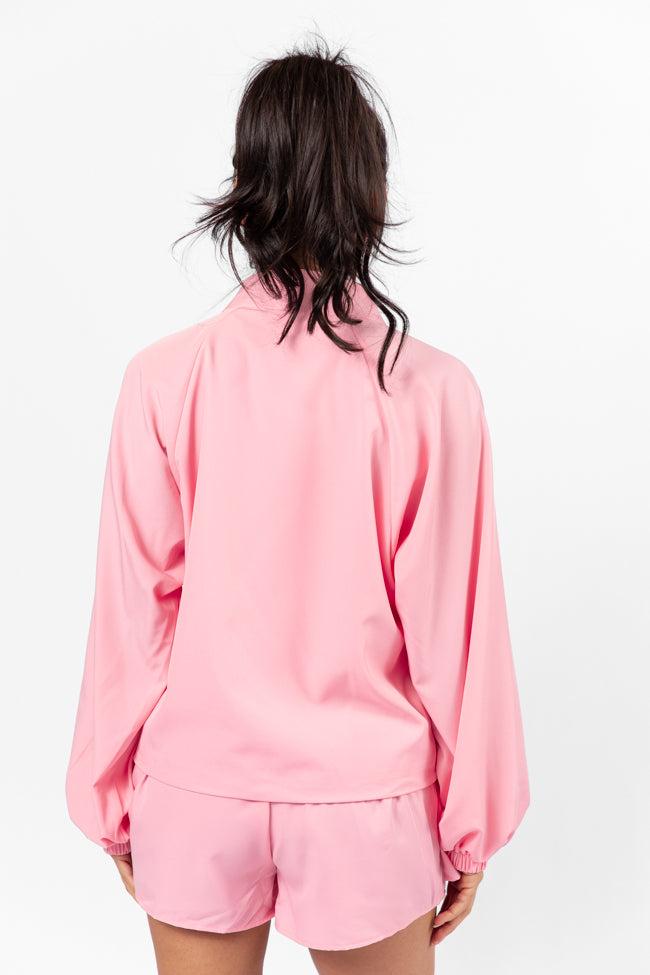 On The Daily Light Pink Full-Zip Windbreaker FINAL SALE Product Image