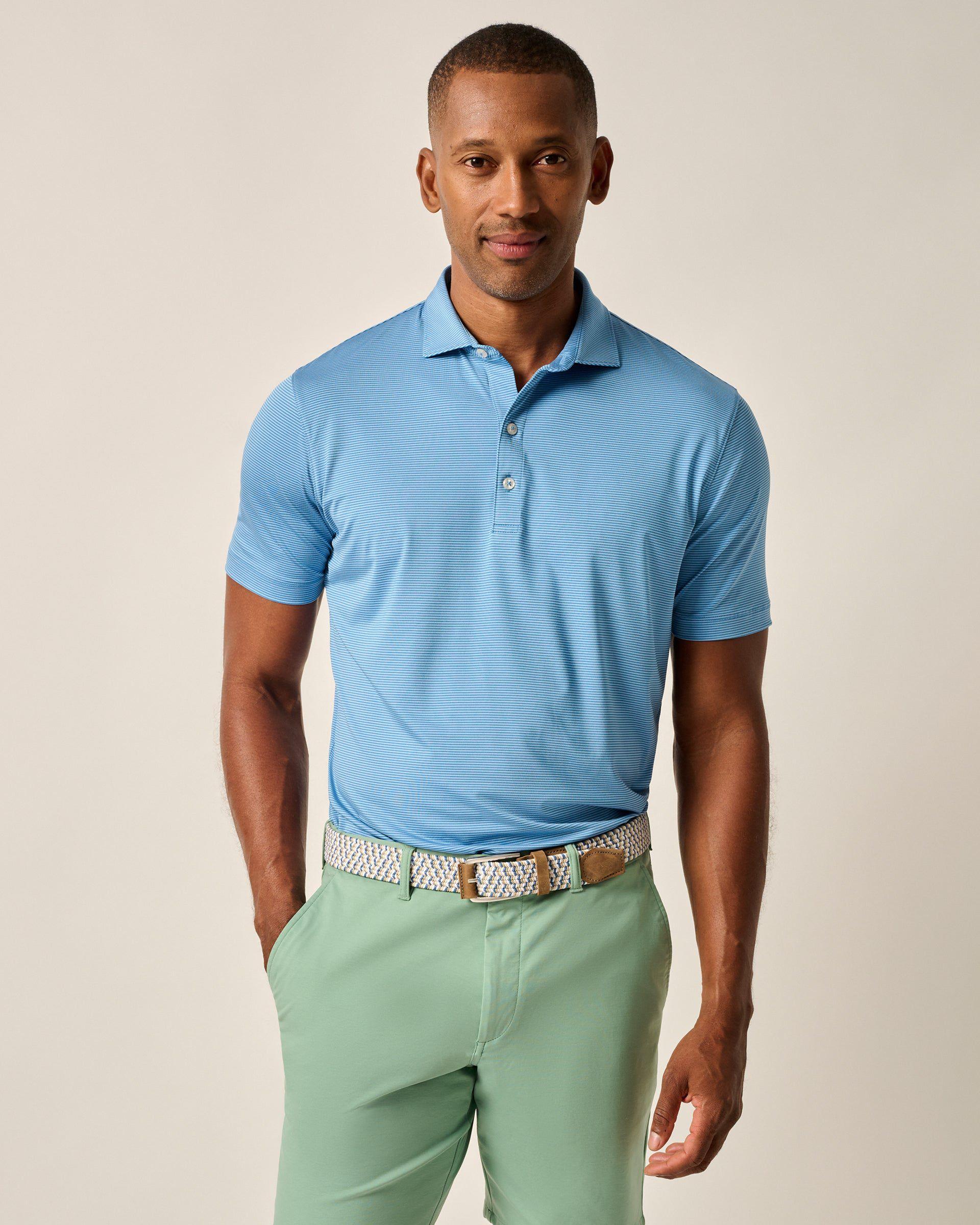 PerryGolf Performance Jersey Polo - Lyndonn Stripe Product Image