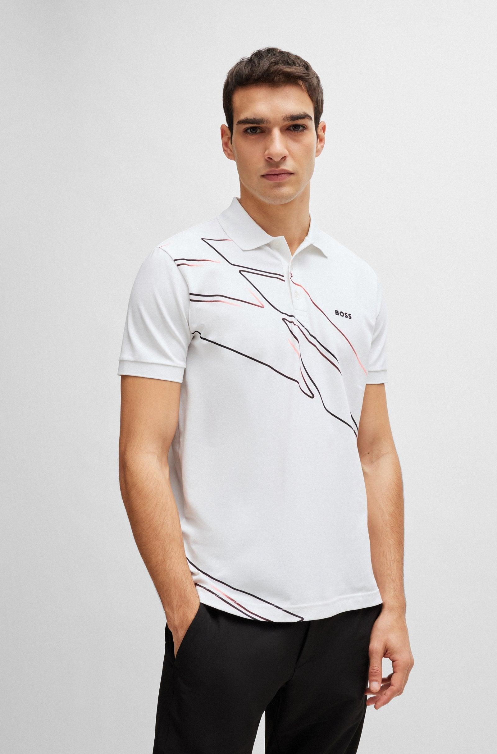 Boss Active-Stretch Polo Shirt with Seasonal Artwork Product Image