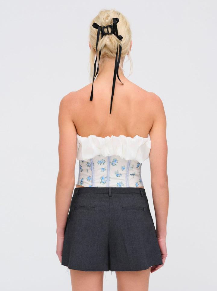 Evelyn Corset Top — Blue Product Image