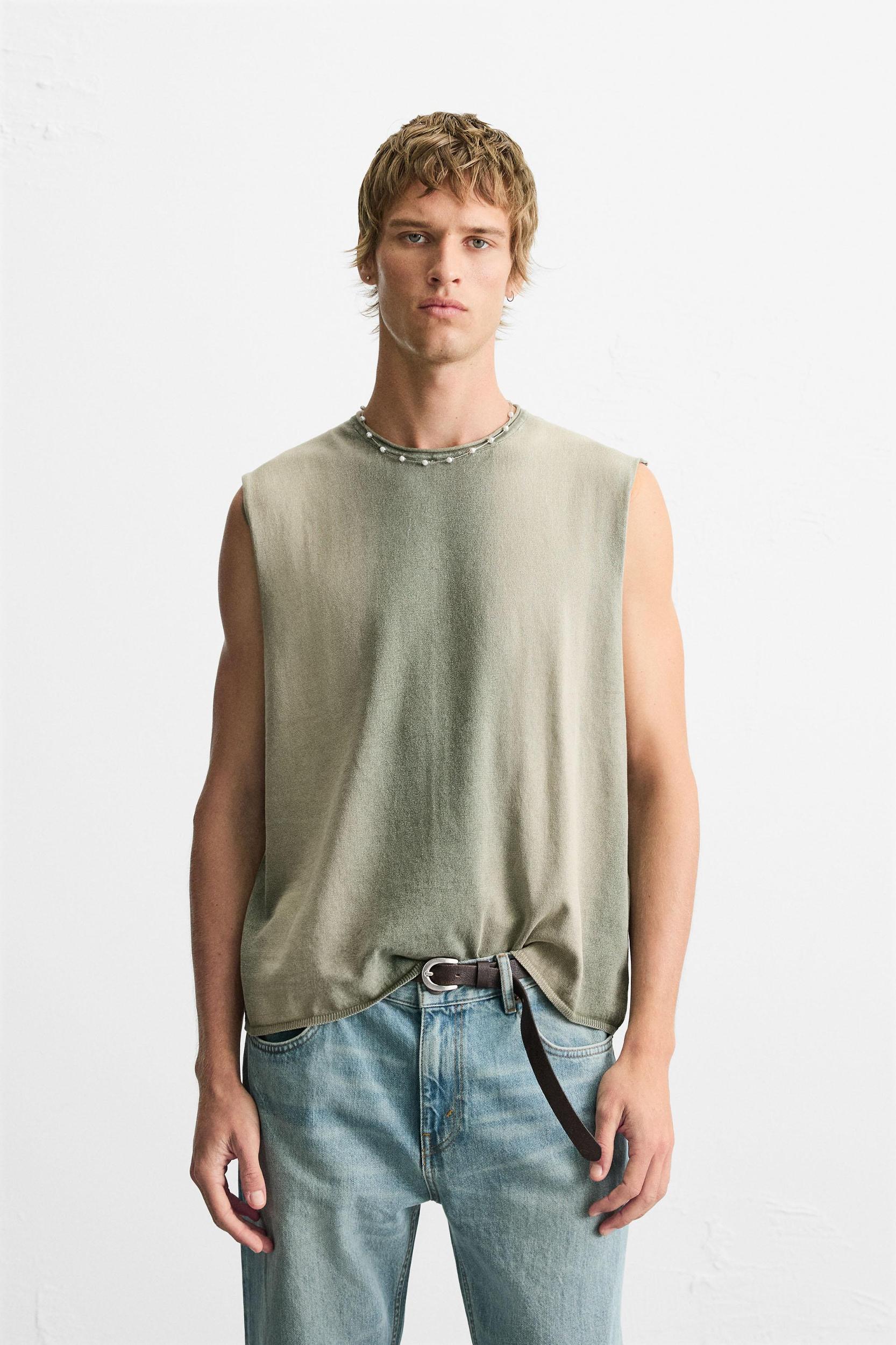WASHED KNIT TANK TOP Product Image