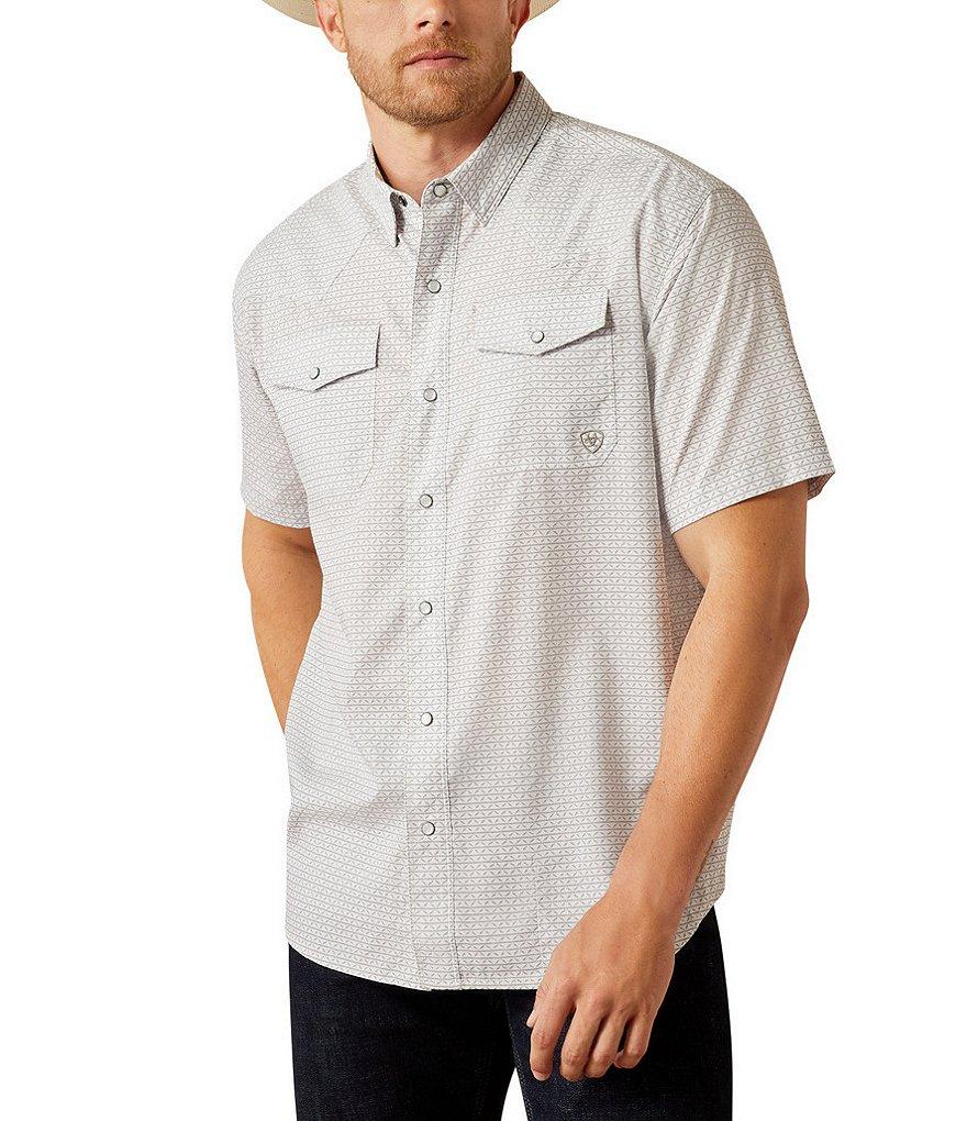 Ariat VentTEK Classic Fit Performance Short Sleeve Printed Woven Western Shirt Product Image