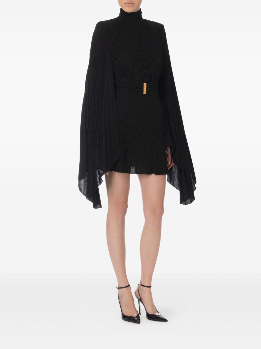 pleated high-neck mini dress Product Image