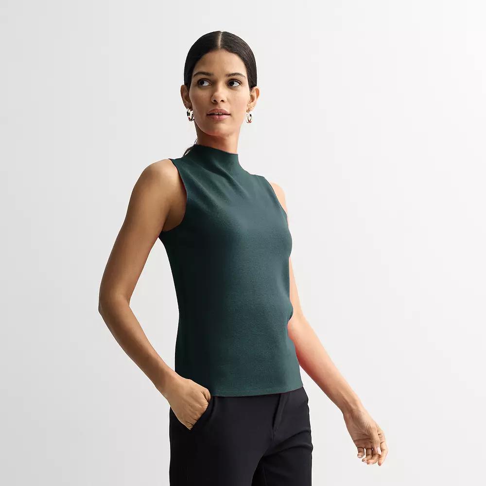Women's Nine West Mockneck Sleeveless Sweater,  Product Image