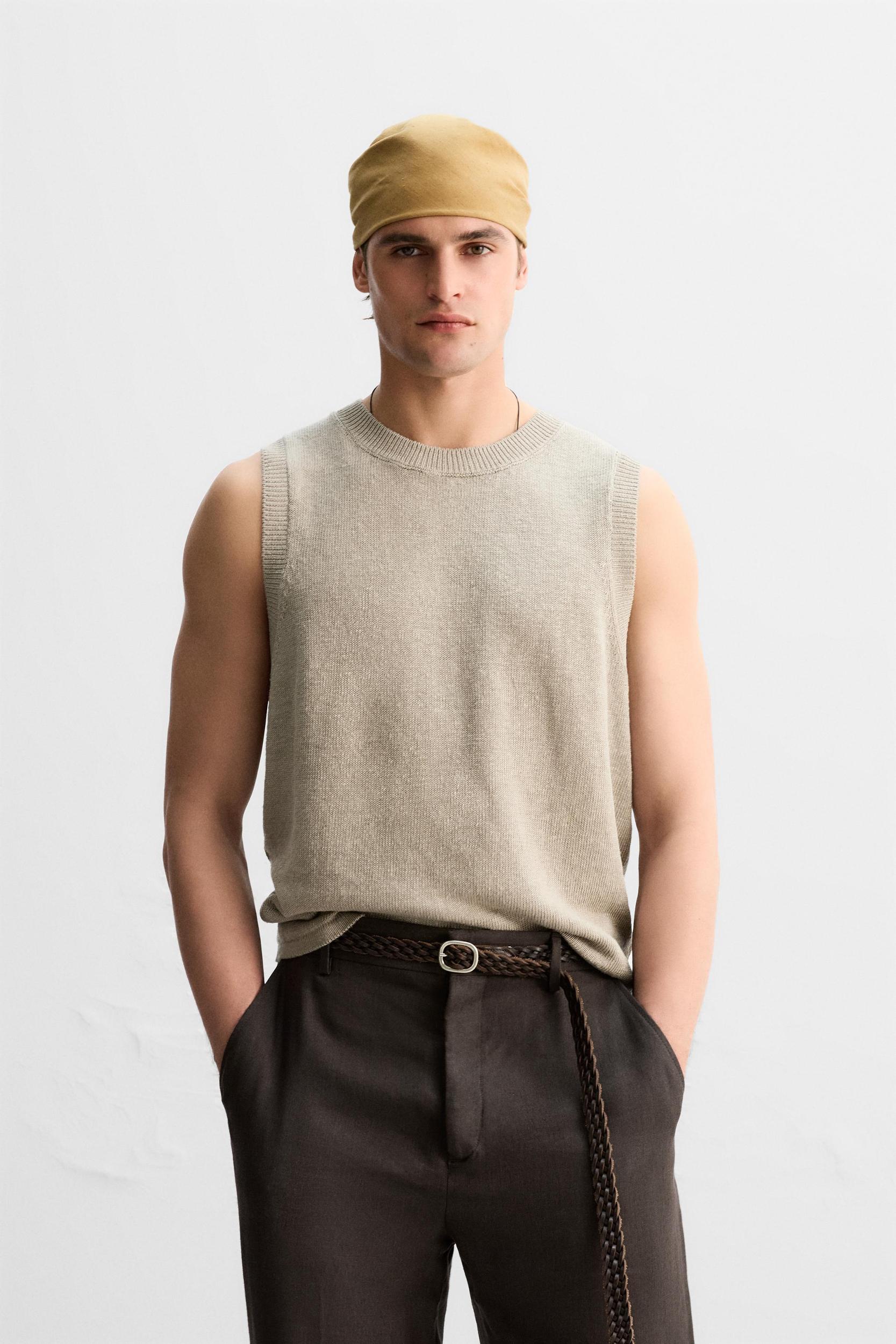 LIMITED EDITION 100% LINEN KNIT VEST Product Image