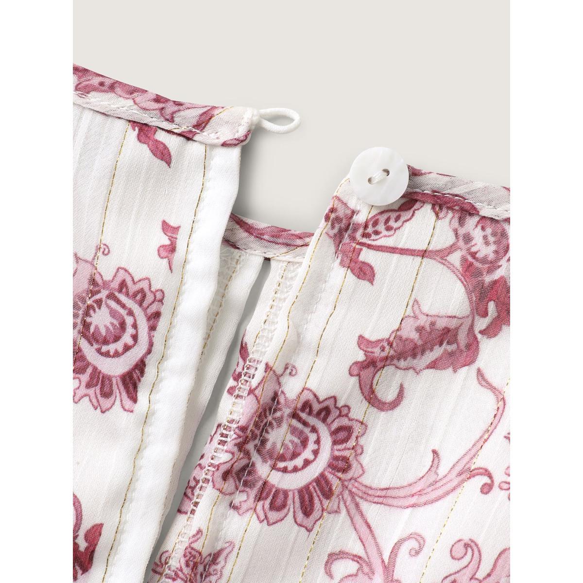 Plus Size Sweet Florals Halter Neck Midi Dress Multicolor Women Round Neck Sleeveless Curvy BloomChic 18-20/2X Product Image