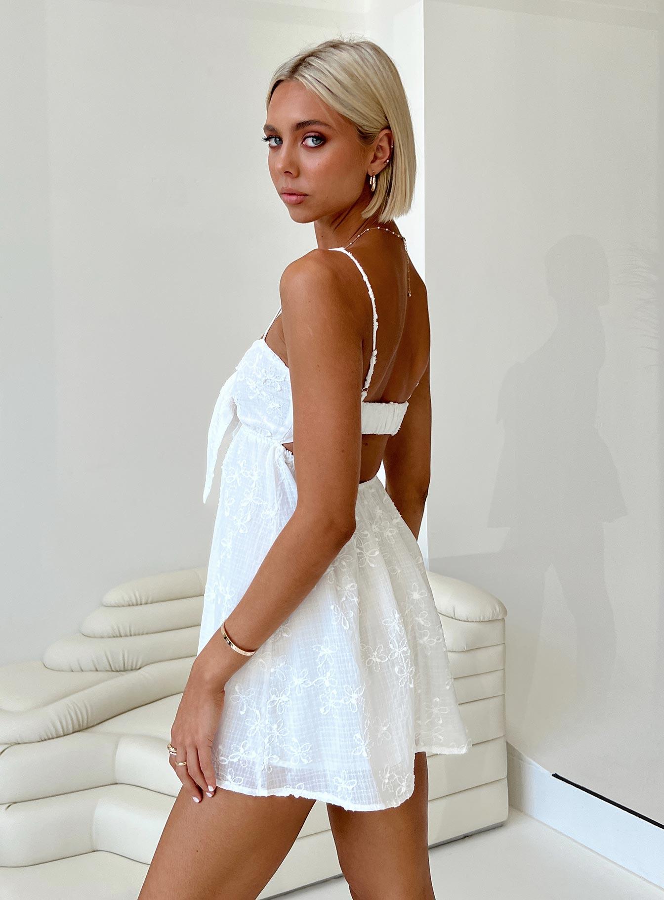 Granno Mini Dress White Petite Product Image