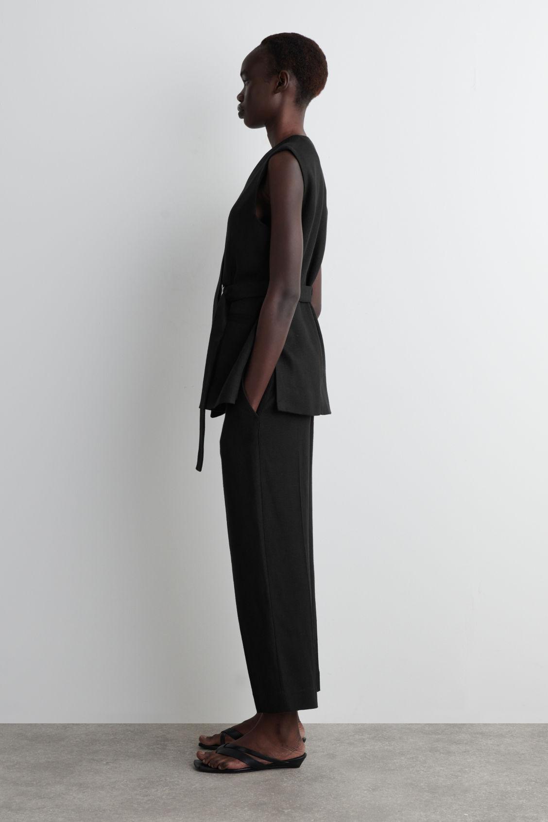 BELTED WRAP-FRONT WAISTCOAT Product Image