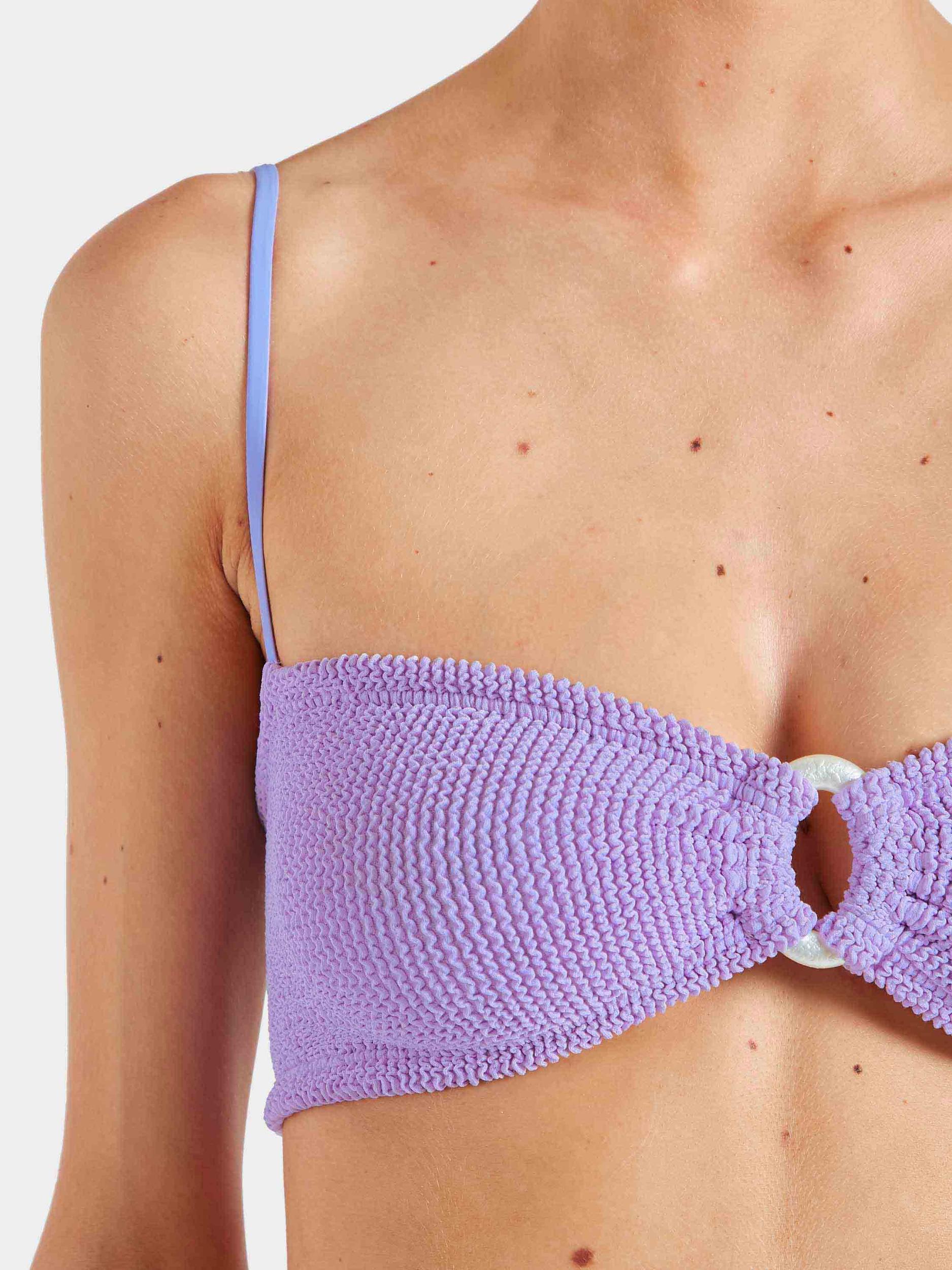 Julia Bikini With Pearly Hoop - Lilac Product Image