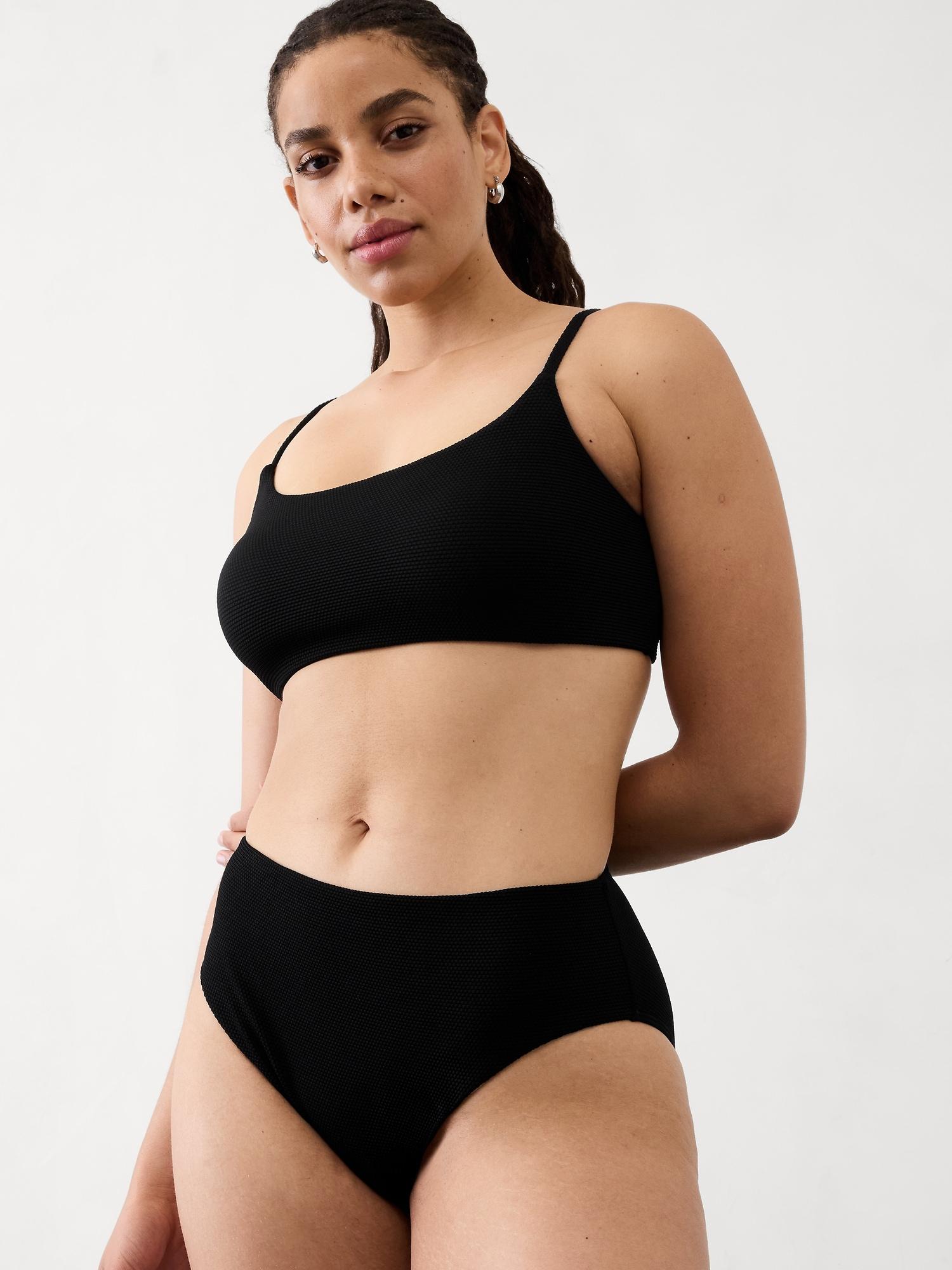 High Waist Pique Swim Bottom Product Image