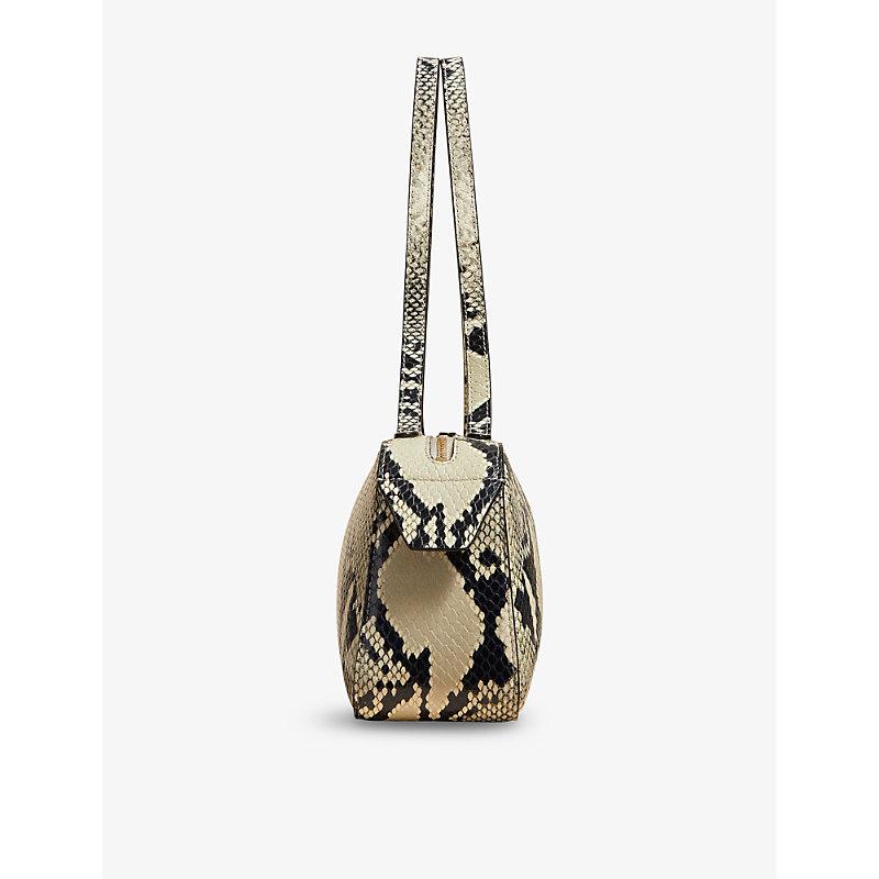 KHAITE Womens Natural Simona Snakeskin-effect Leather Shoulder Bag In Multi Product Image