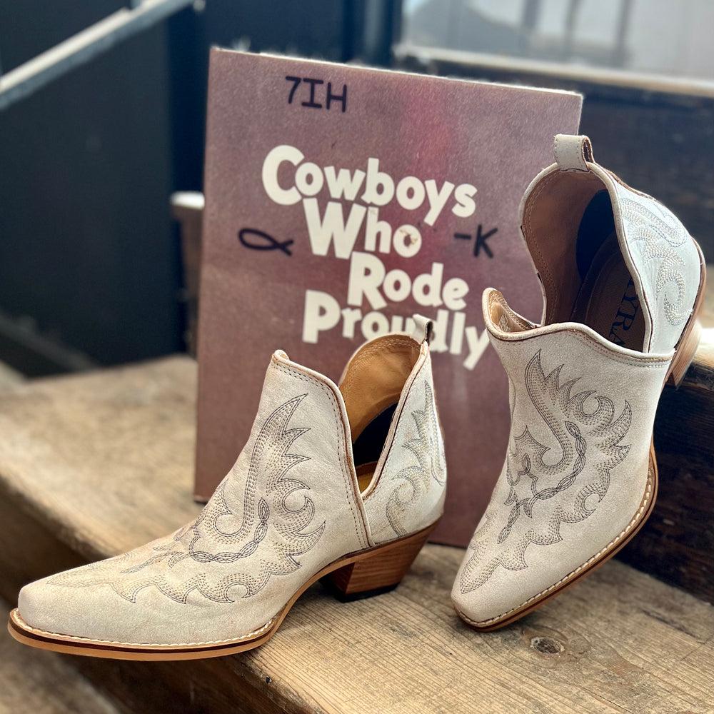 Cream Leather Hold A Grudge Booties Product Image