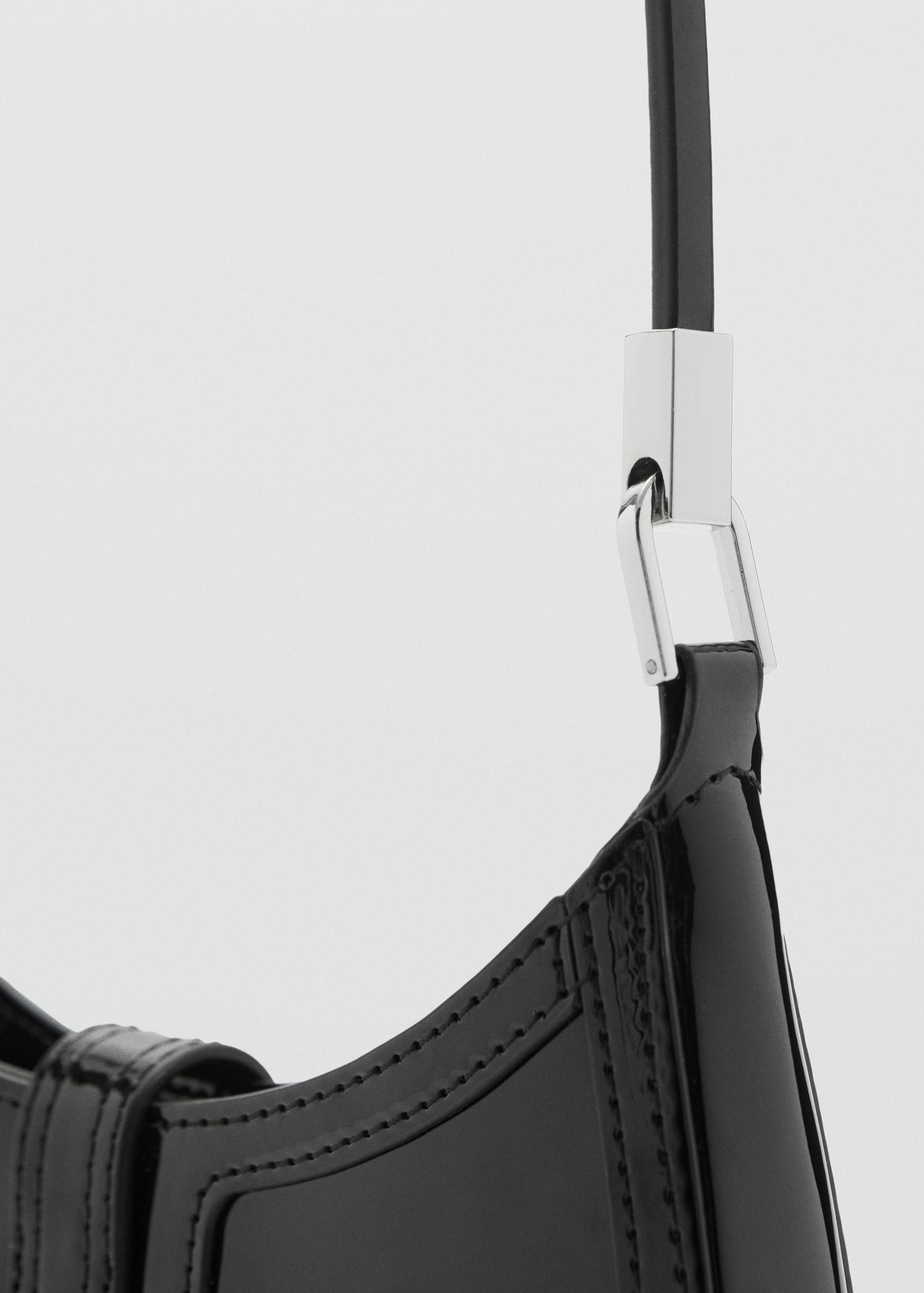 Patent leather-effect shoulder bag - Women | MANGO USA Product Image